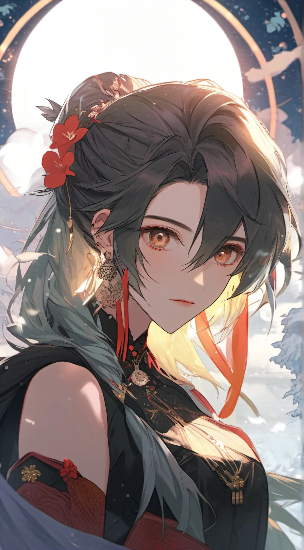 ai character: Ashley  background