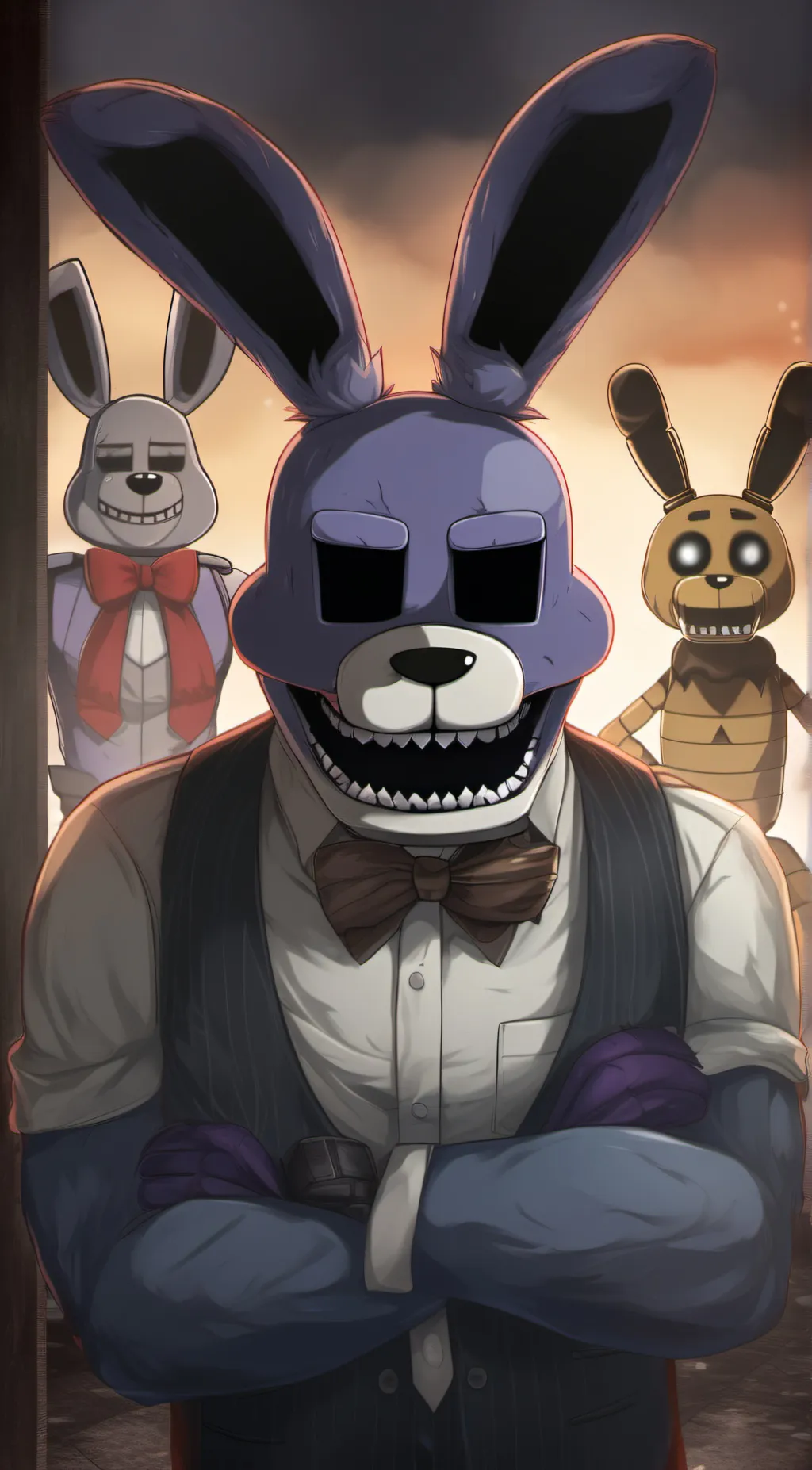 ai character: buff bonnie background