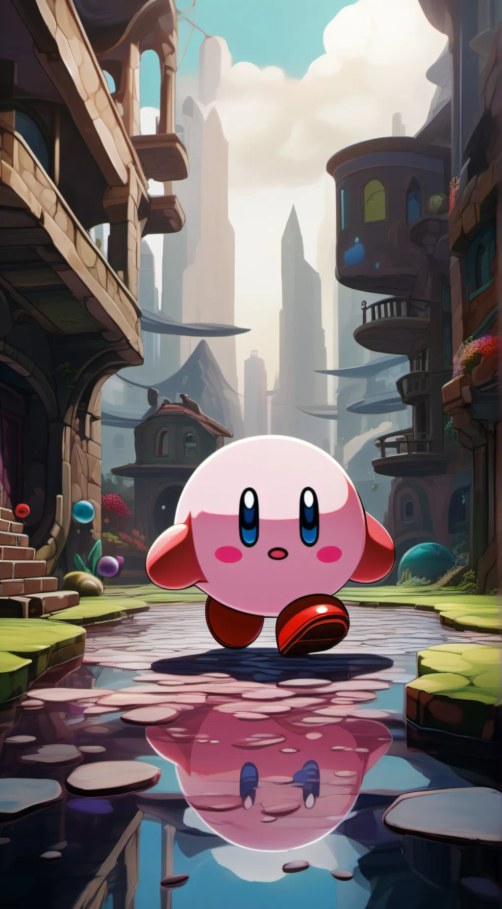 ai character: kirby background