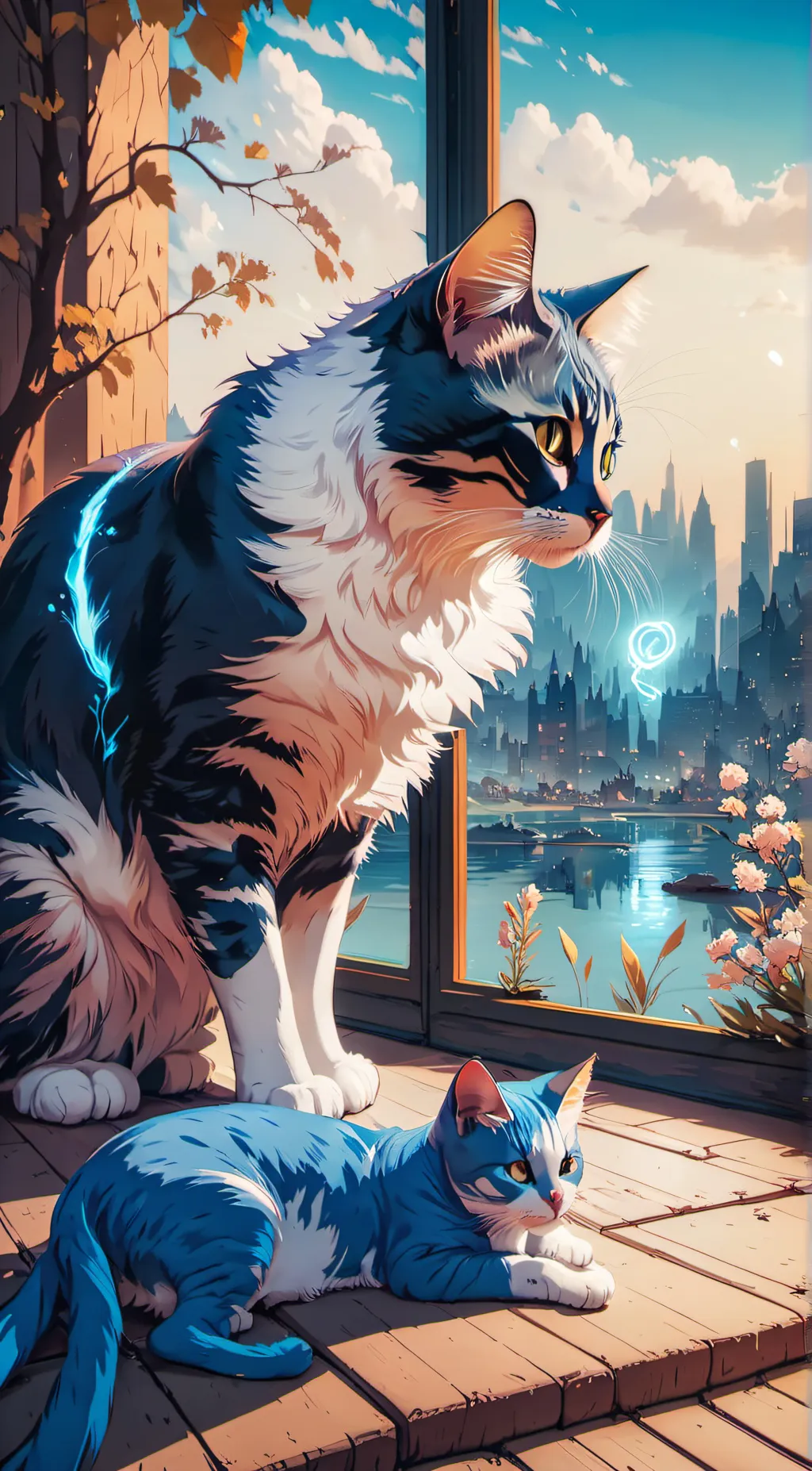 ai character: Blue jaguar  background