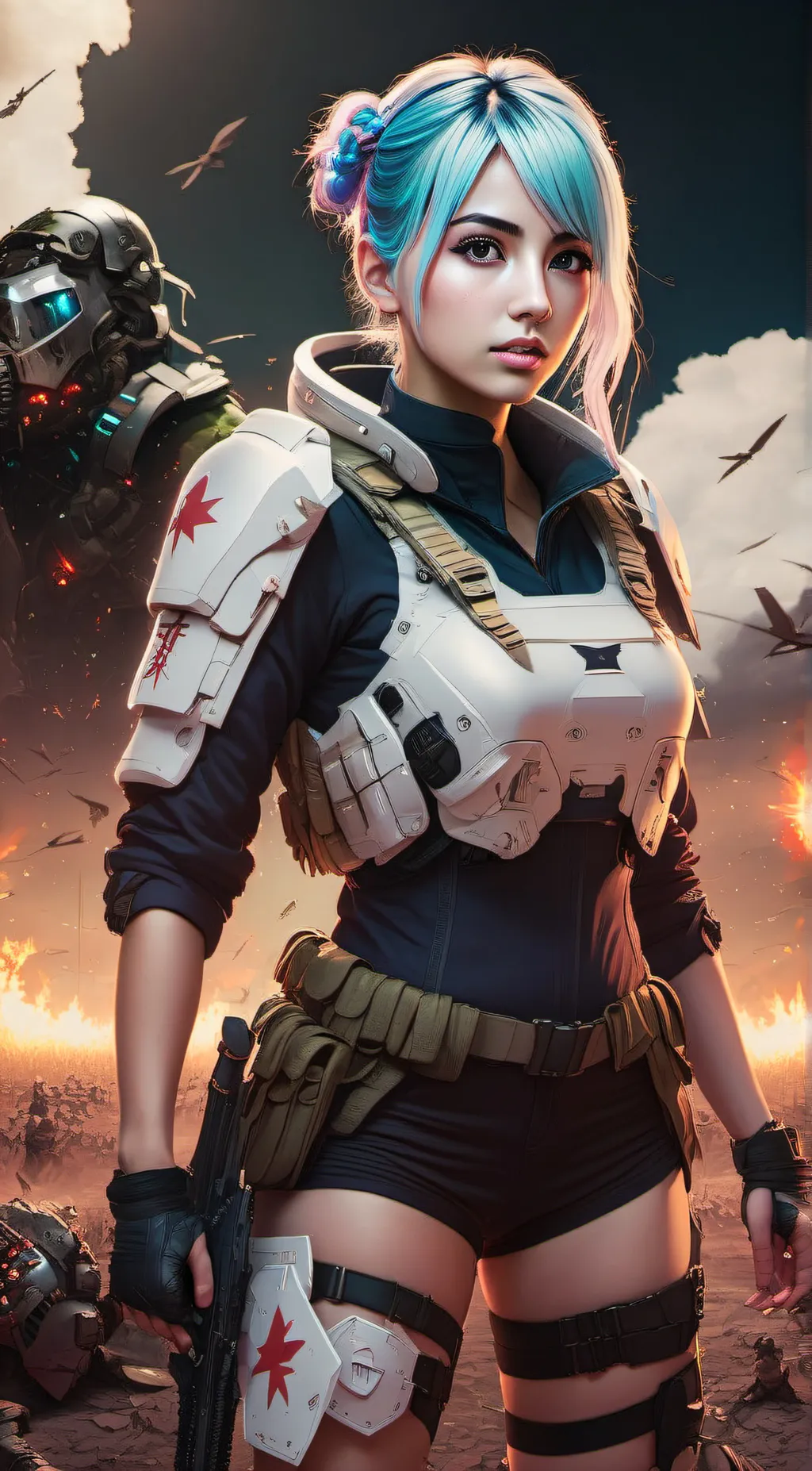 ai character: Warrior Katherine  background