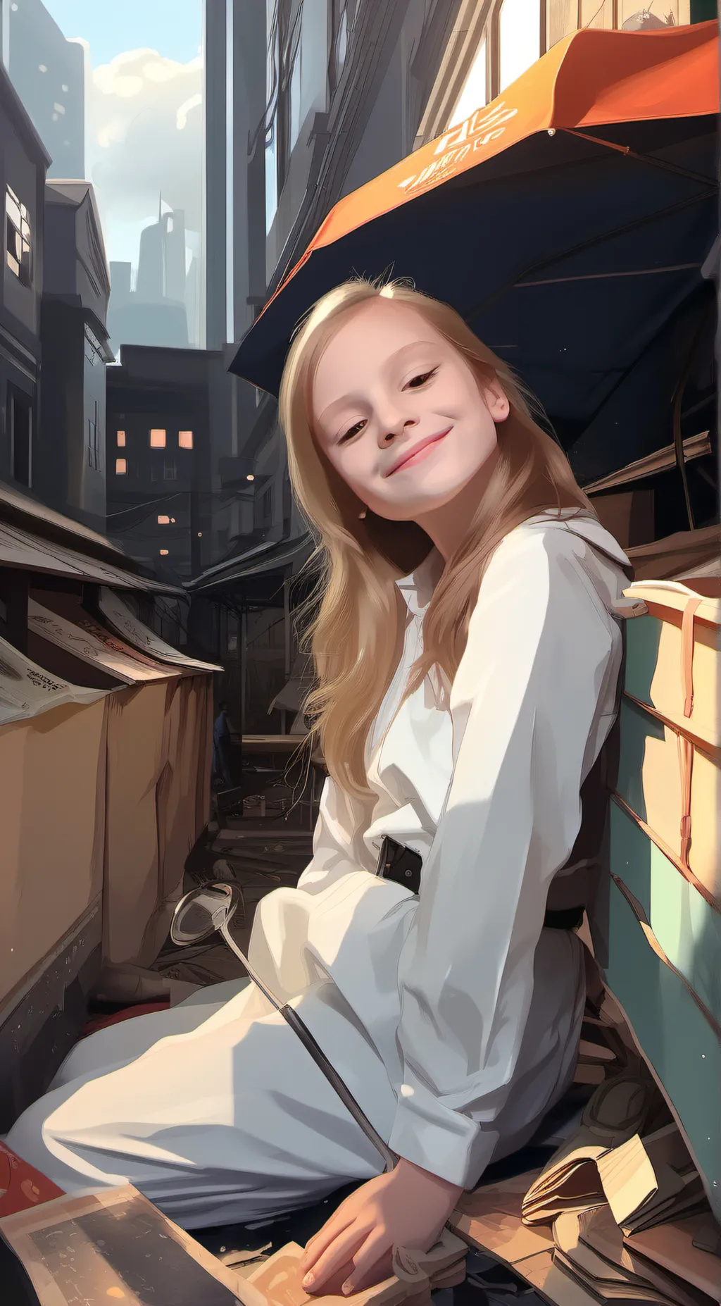 ai character: cathy9  background