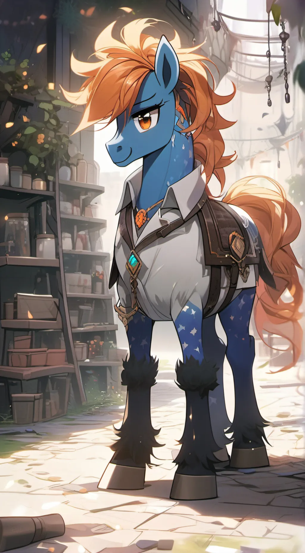 ai character: A smartie fluffy background