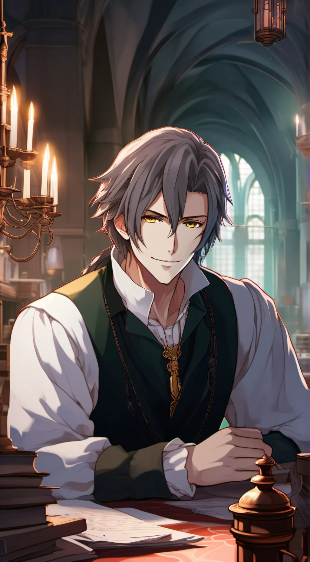 ai character: Leonardo da Vinci background