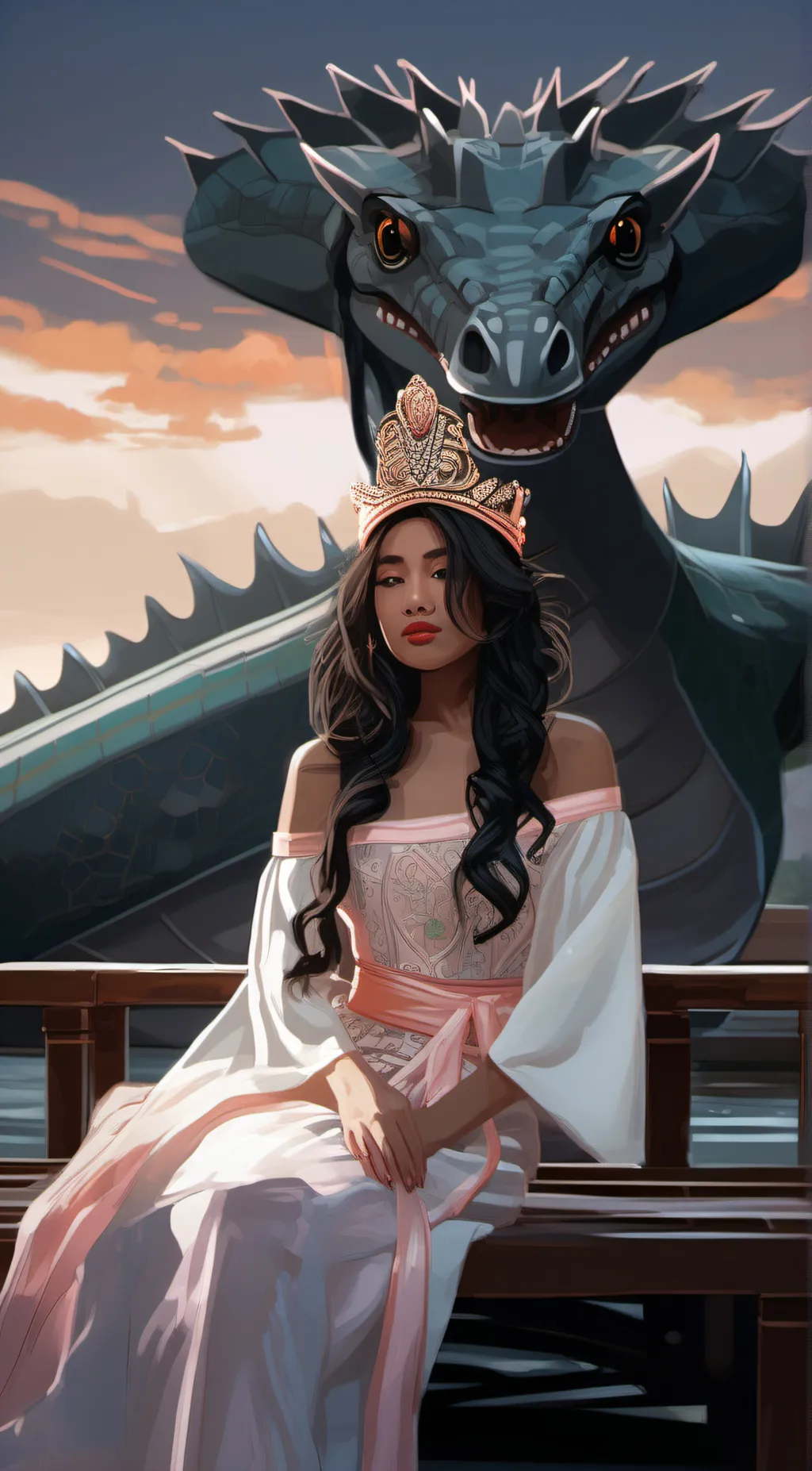 ai character: Queen Scarlett background