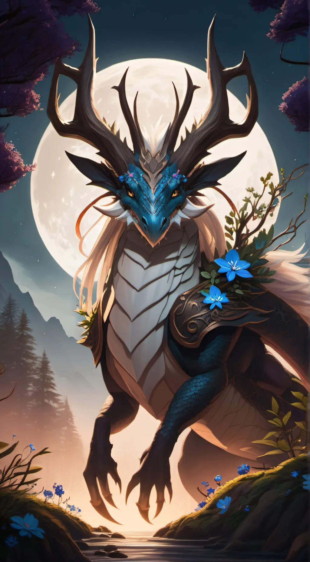 ai character: Moss heart background