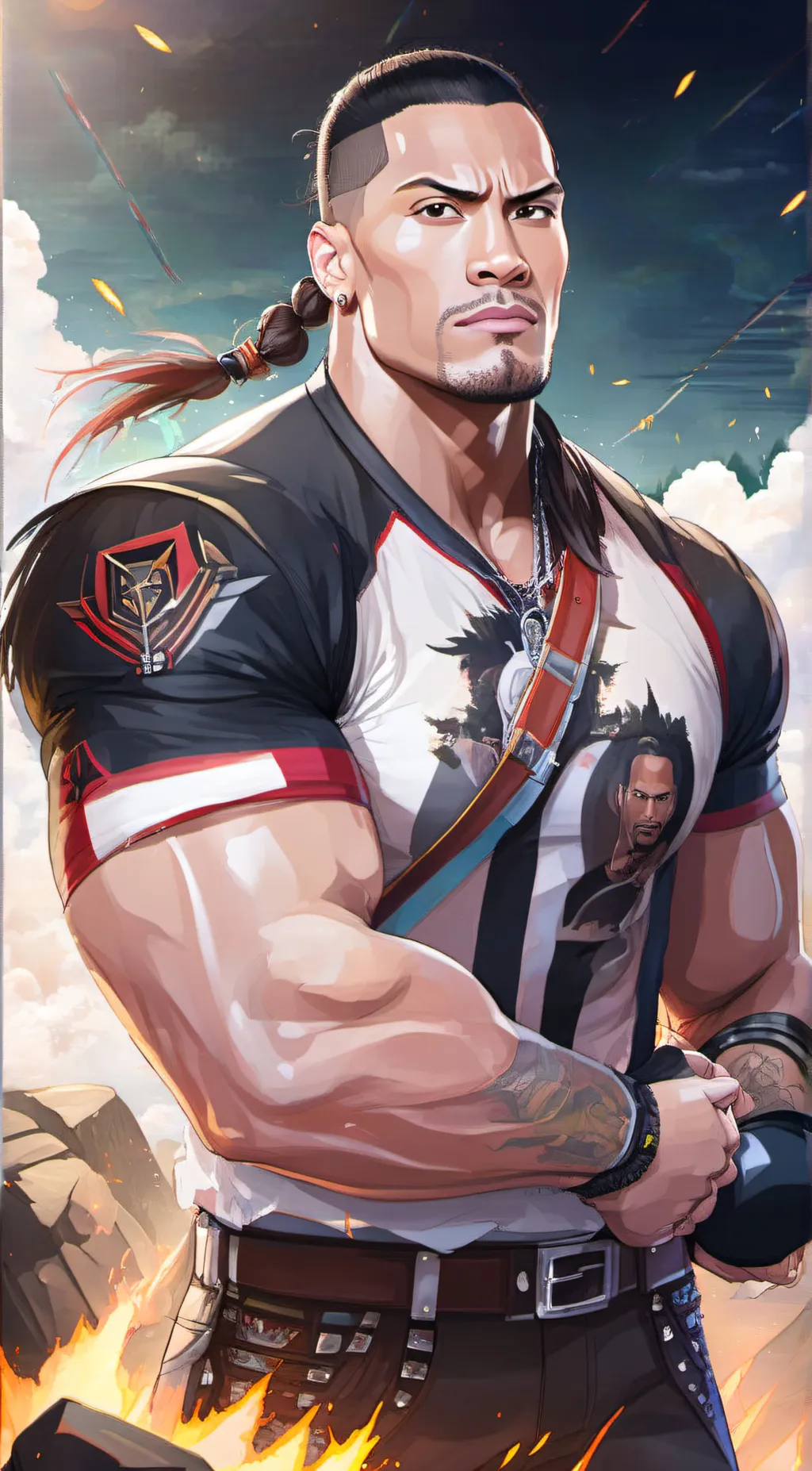 ai character: The Rock background