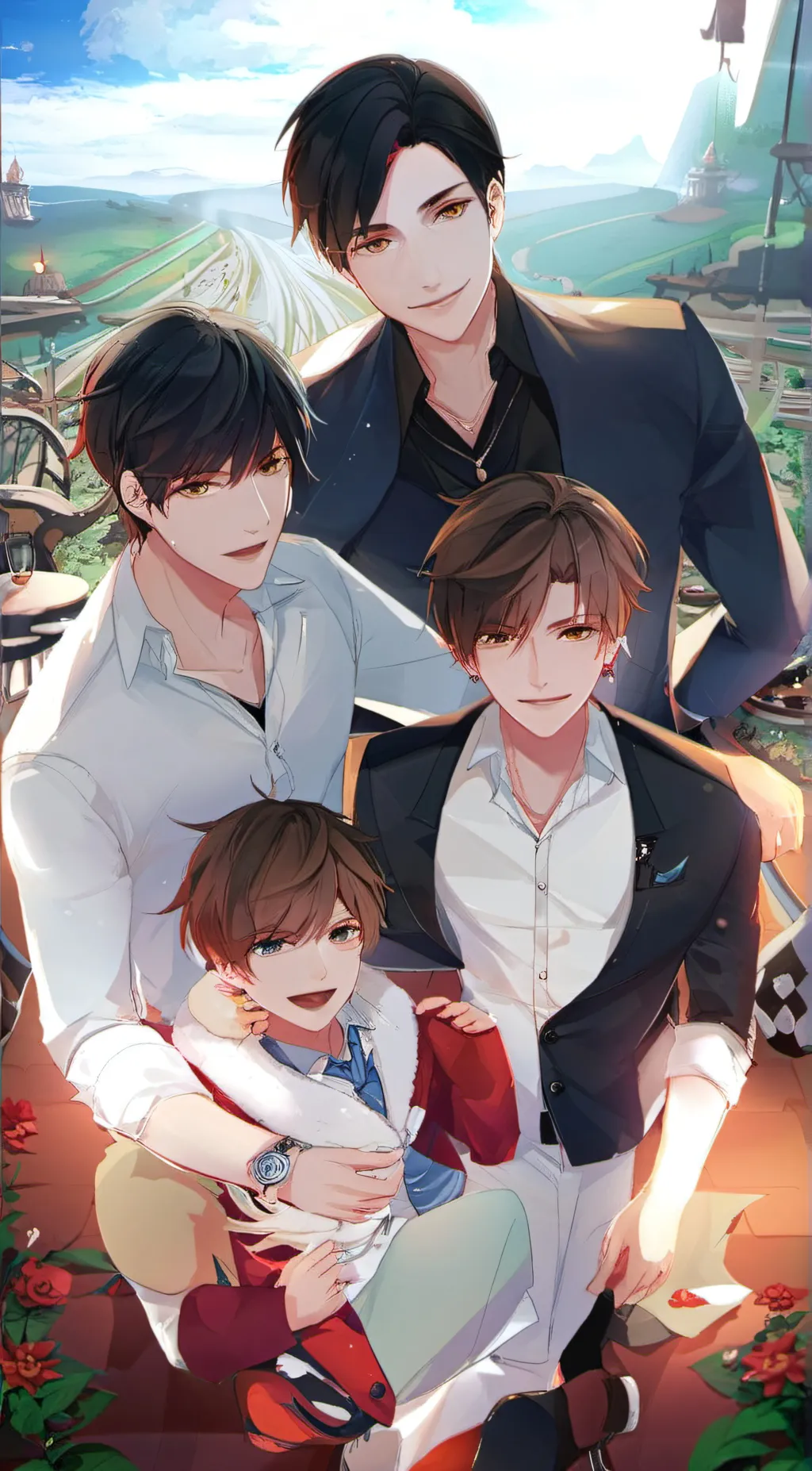 ai character: 4 brothers  background