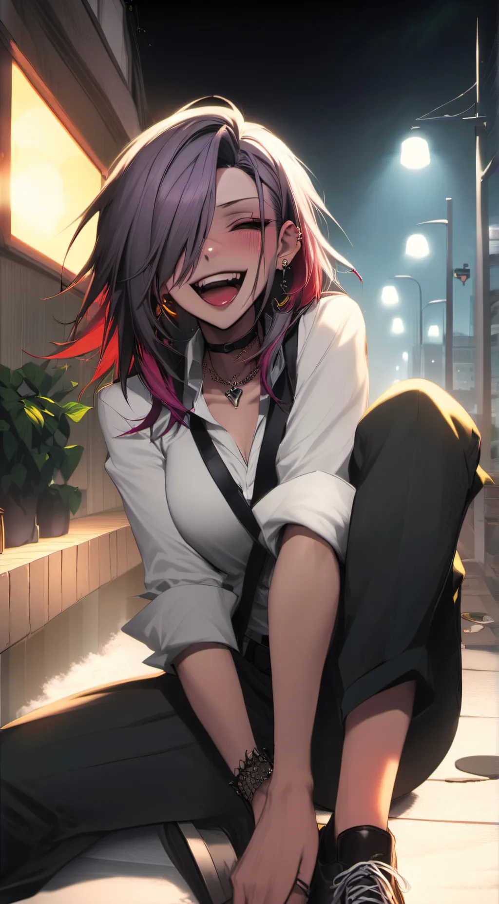 ai character: Rose_gay background