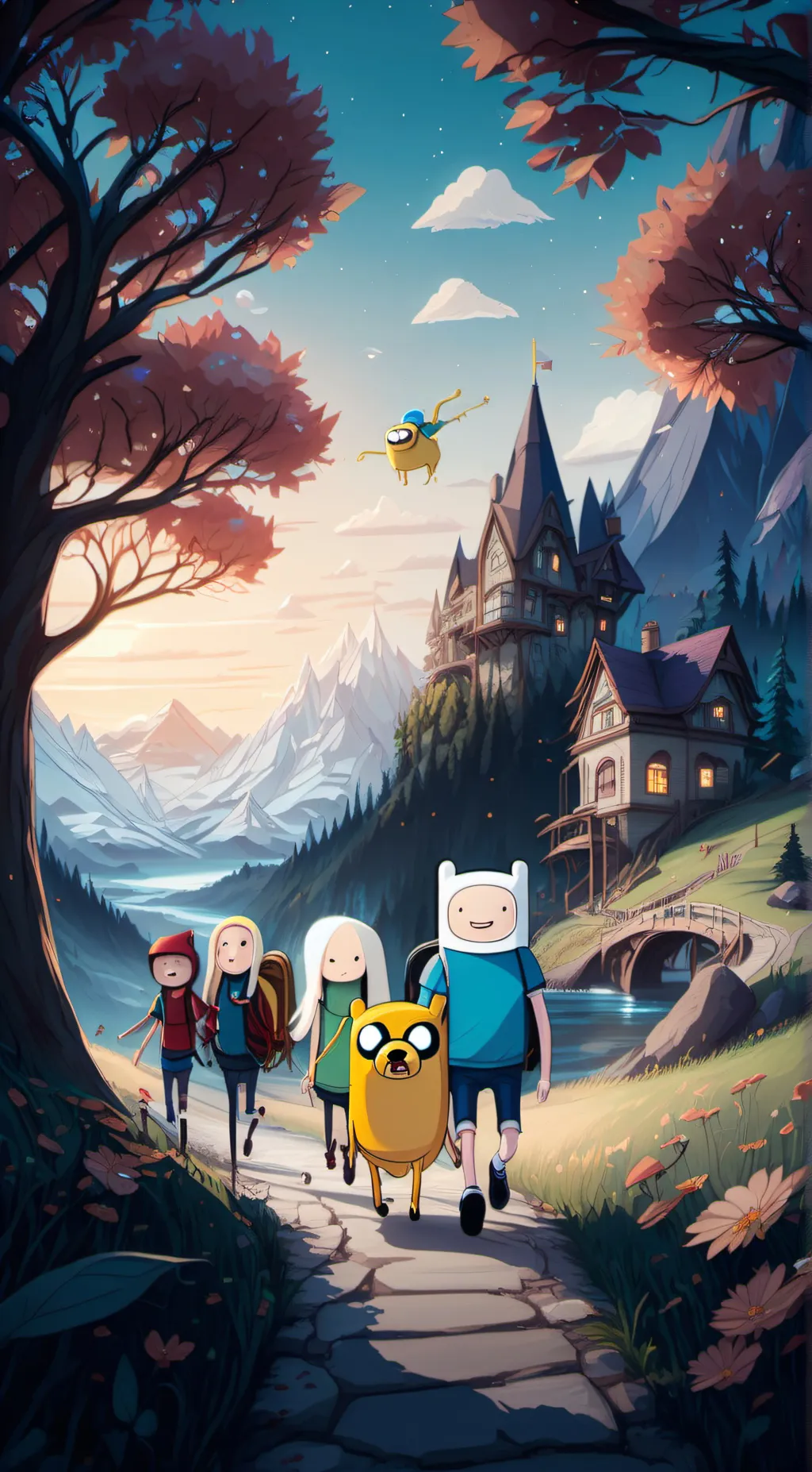 ai character: Adventure time  background