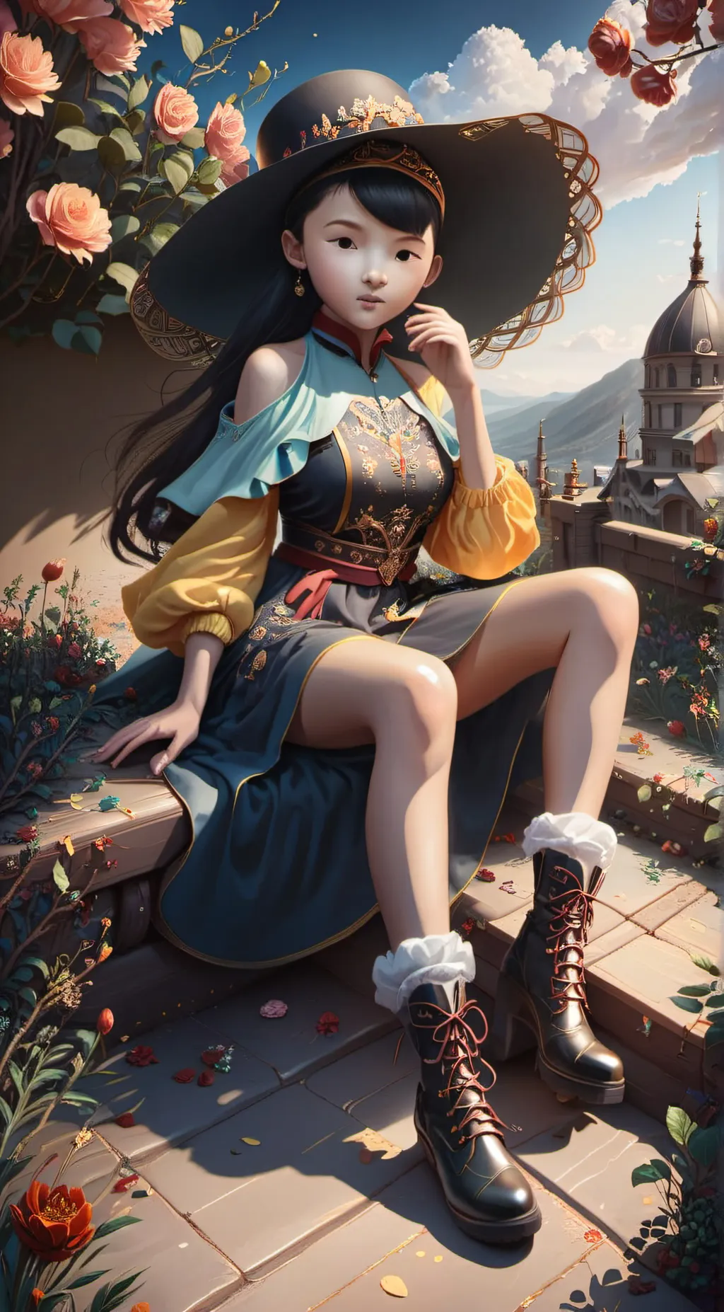 ai character: xeny women background