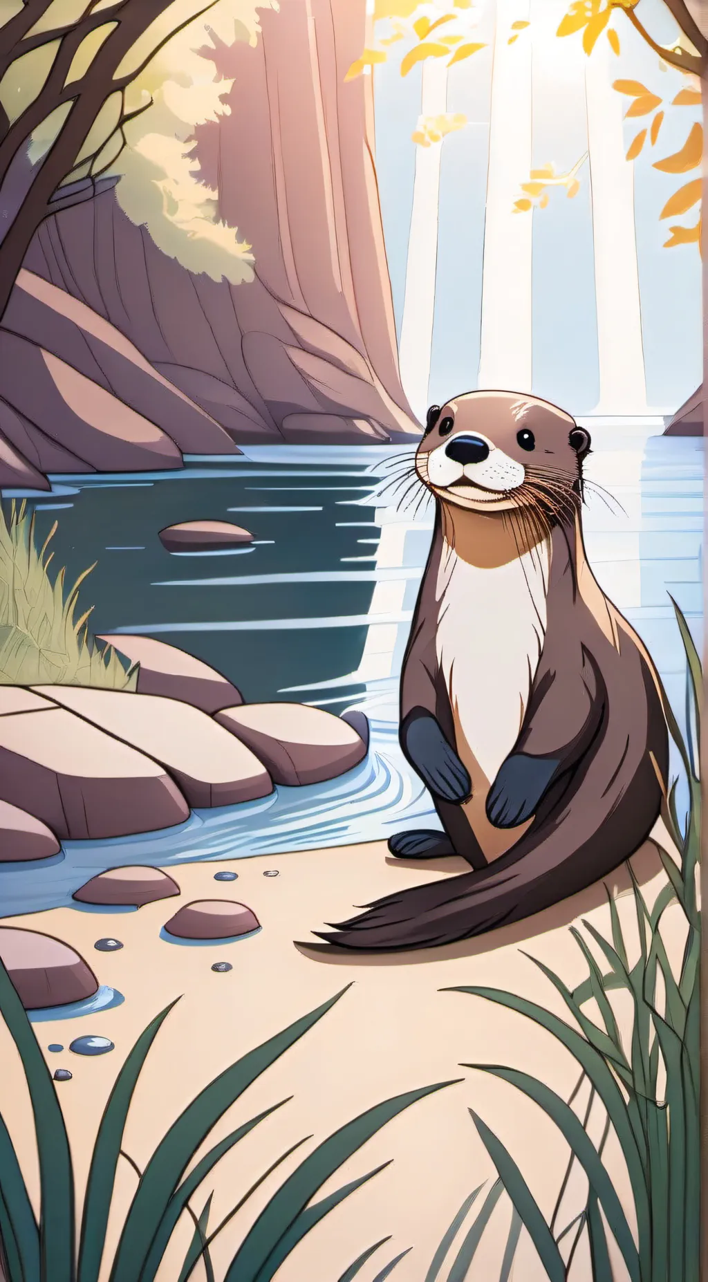 ai character: Otter  background