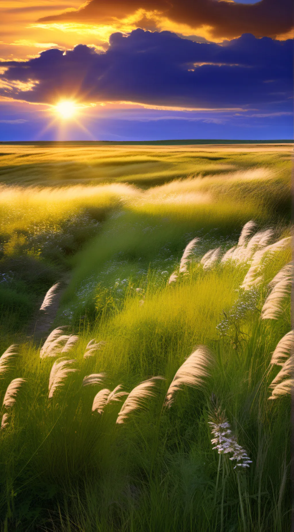 ai character: Grass background