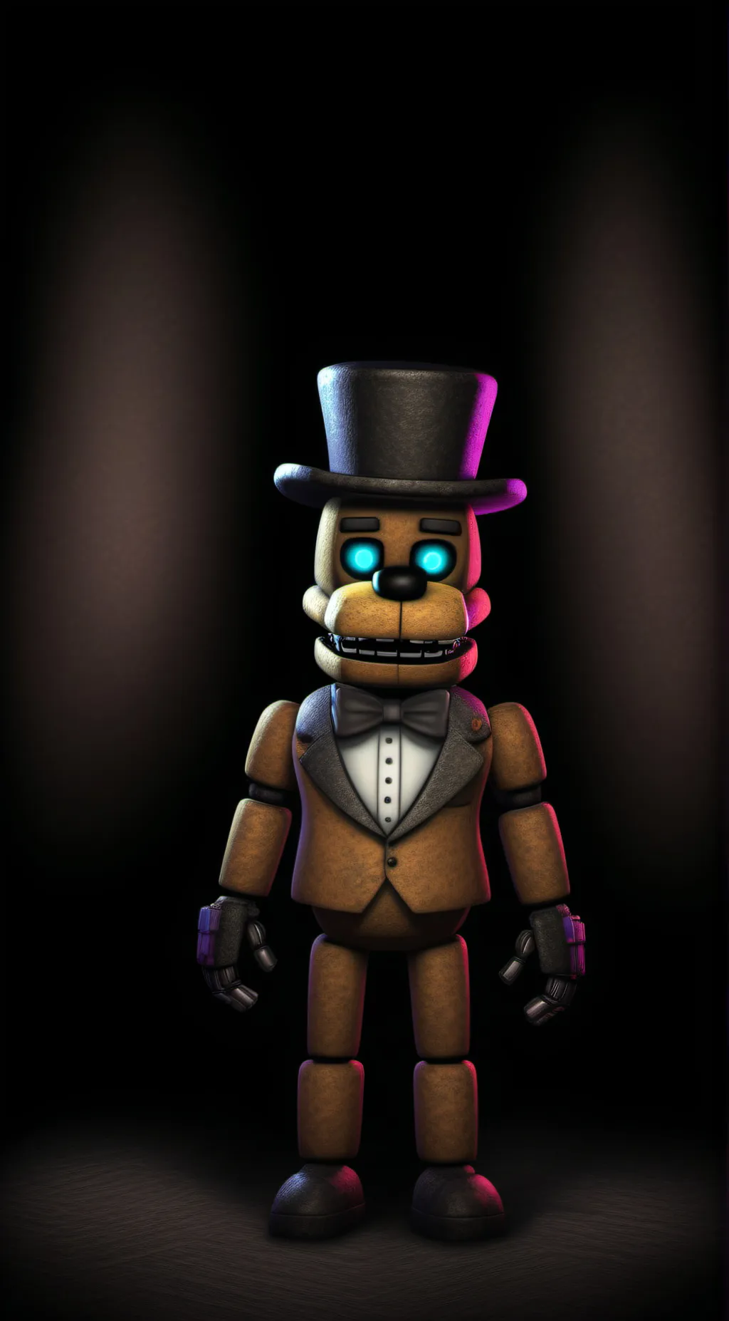 ai character: lonely Freddy background