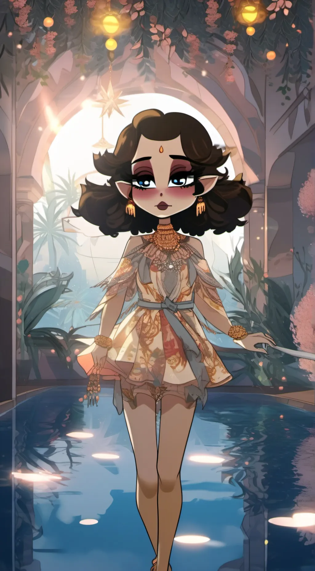 ai character: Elf cindy pascon background