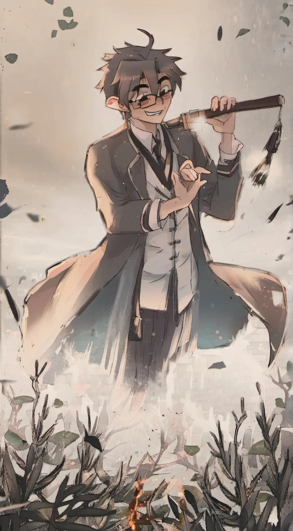 ai character: ash background