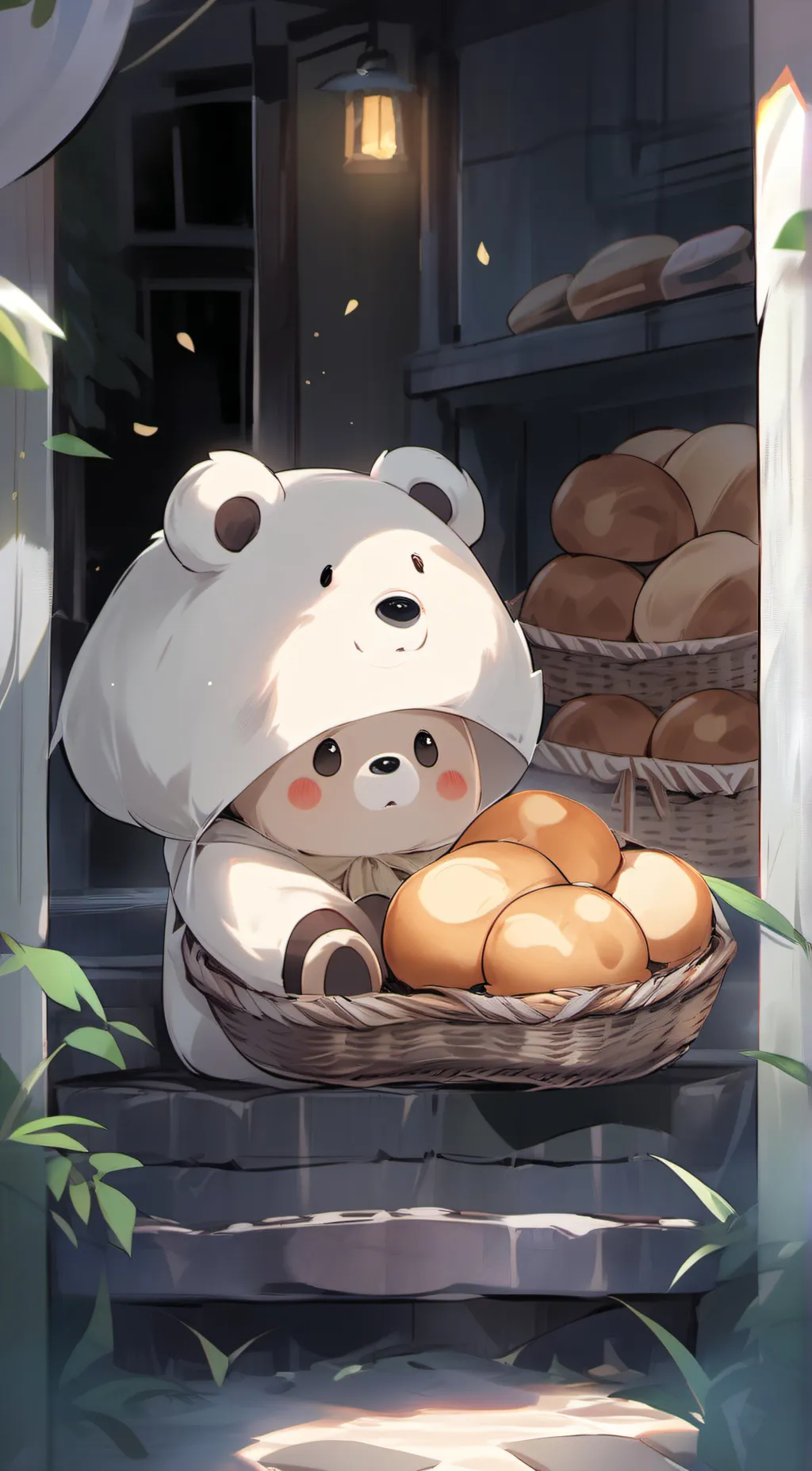 ai character: Berries background