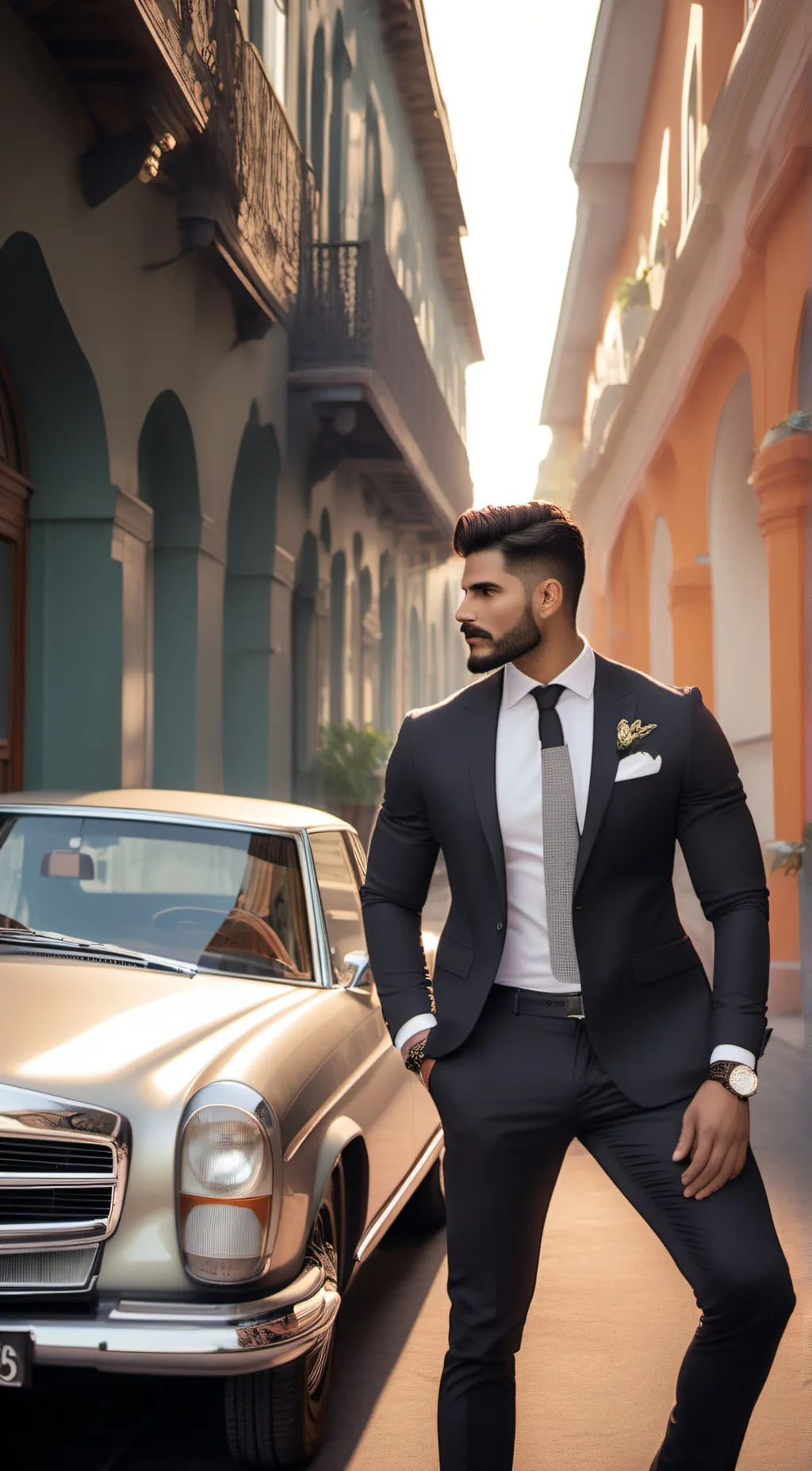 ai character: Sebastian  background