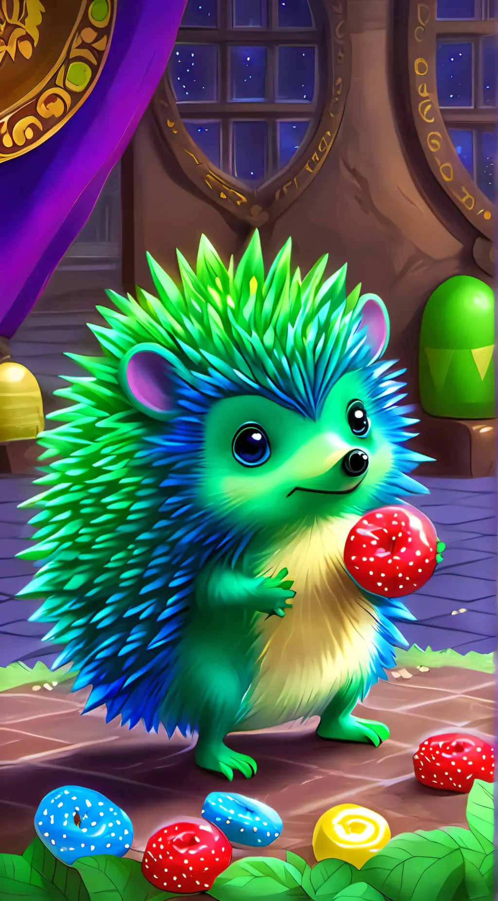 ai character: Furgy fudgehog background