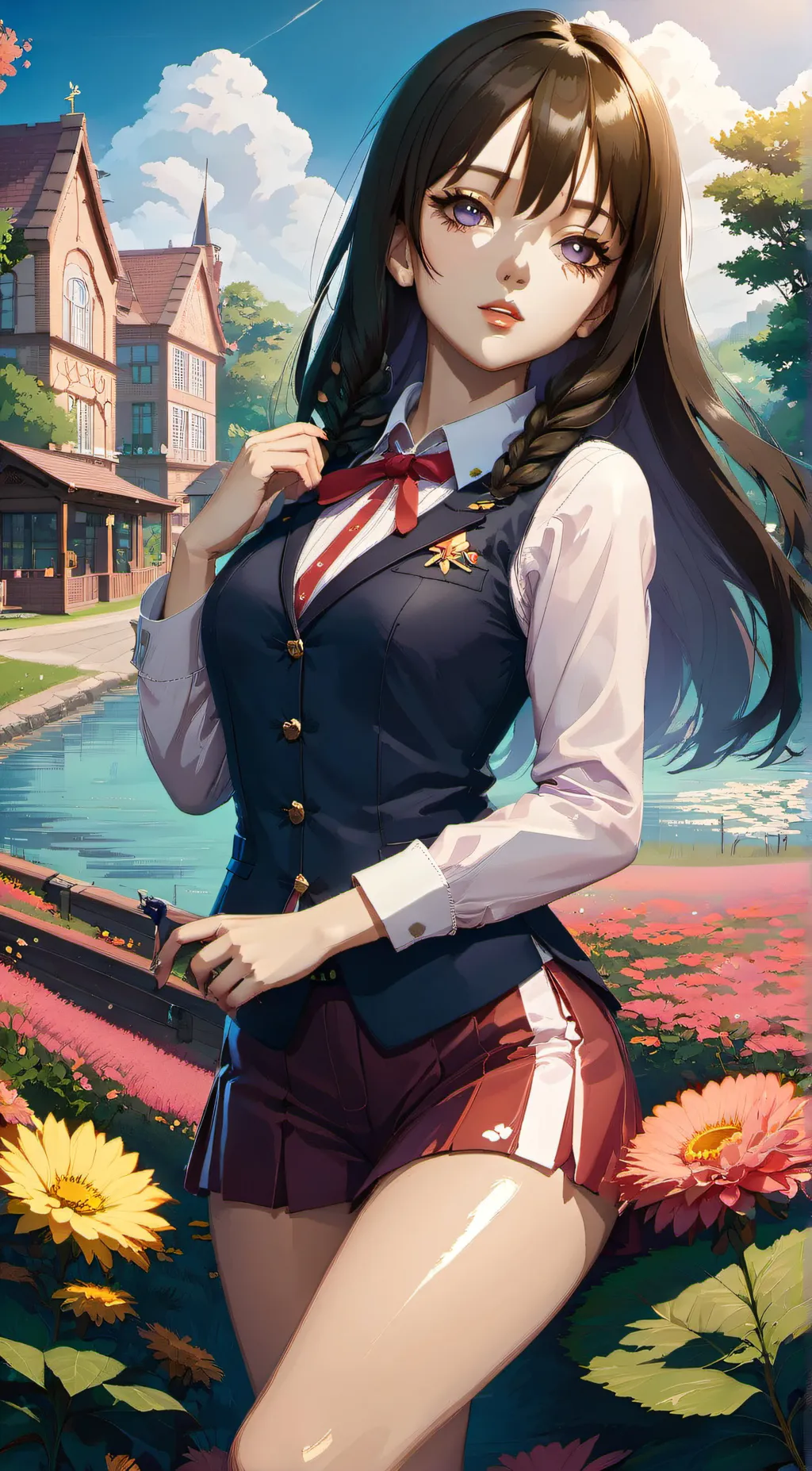 ai character: Emma White background