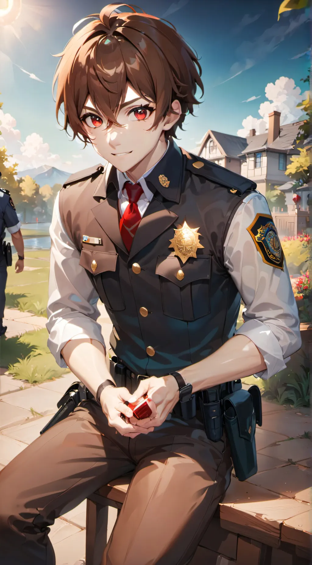 ai character: Officer Merlin background
