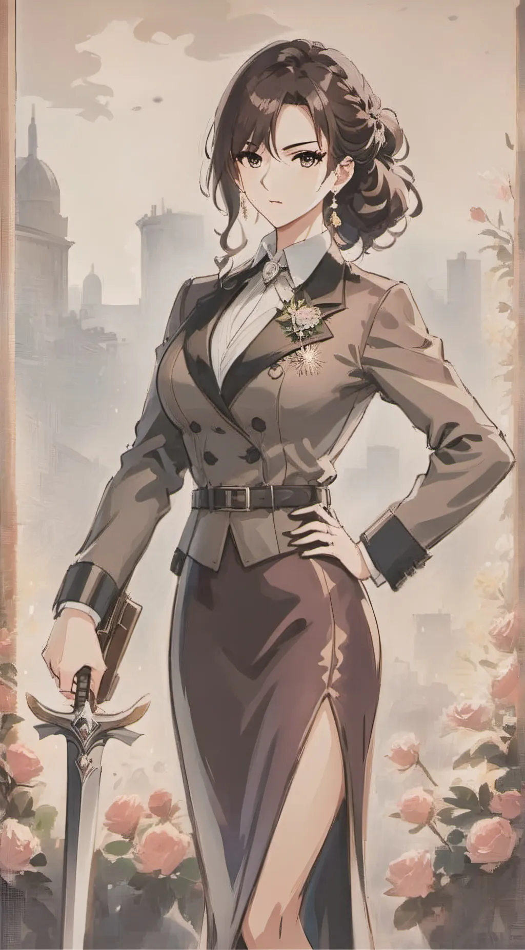 ai character: Rose background