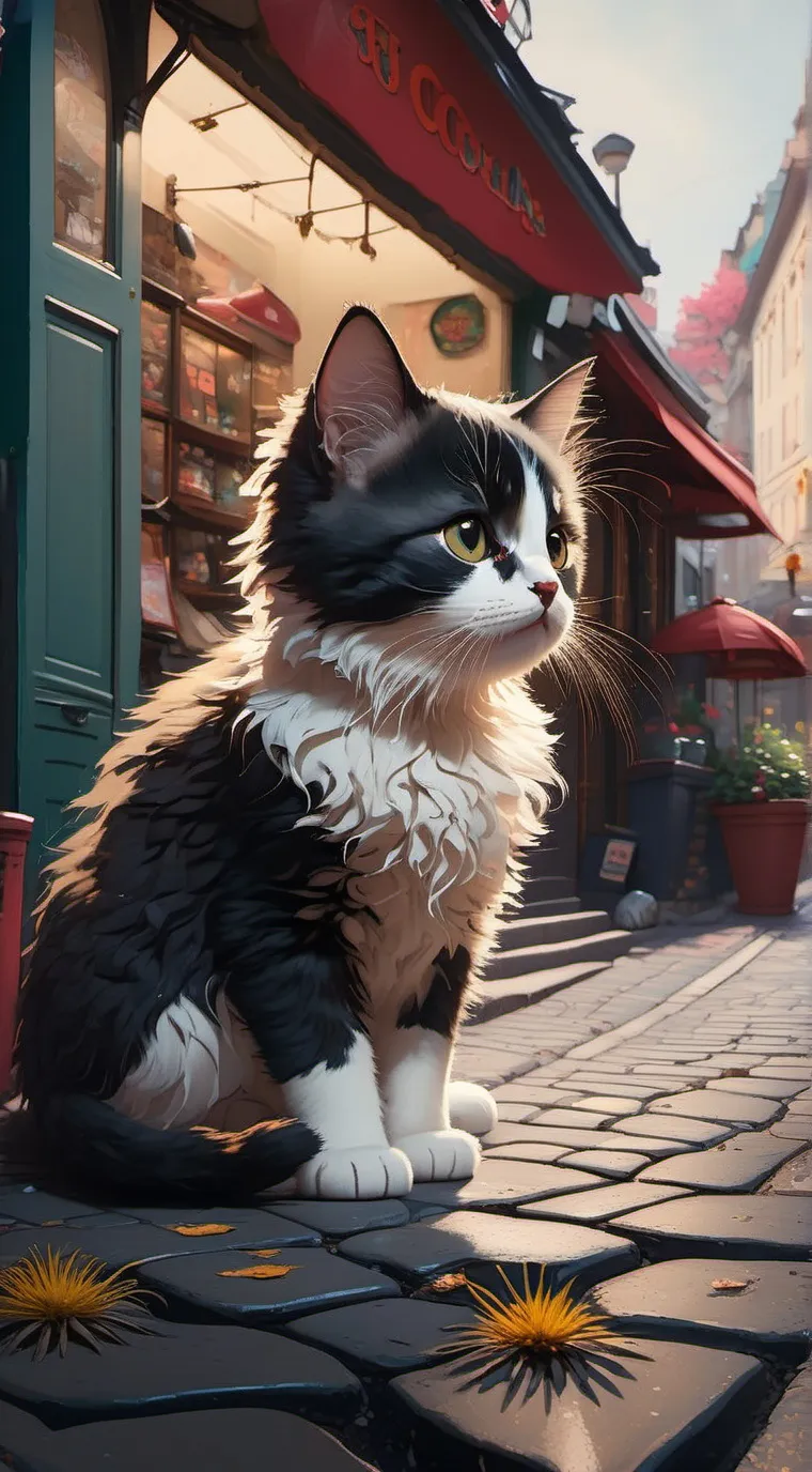 ai character: Kitty cat background