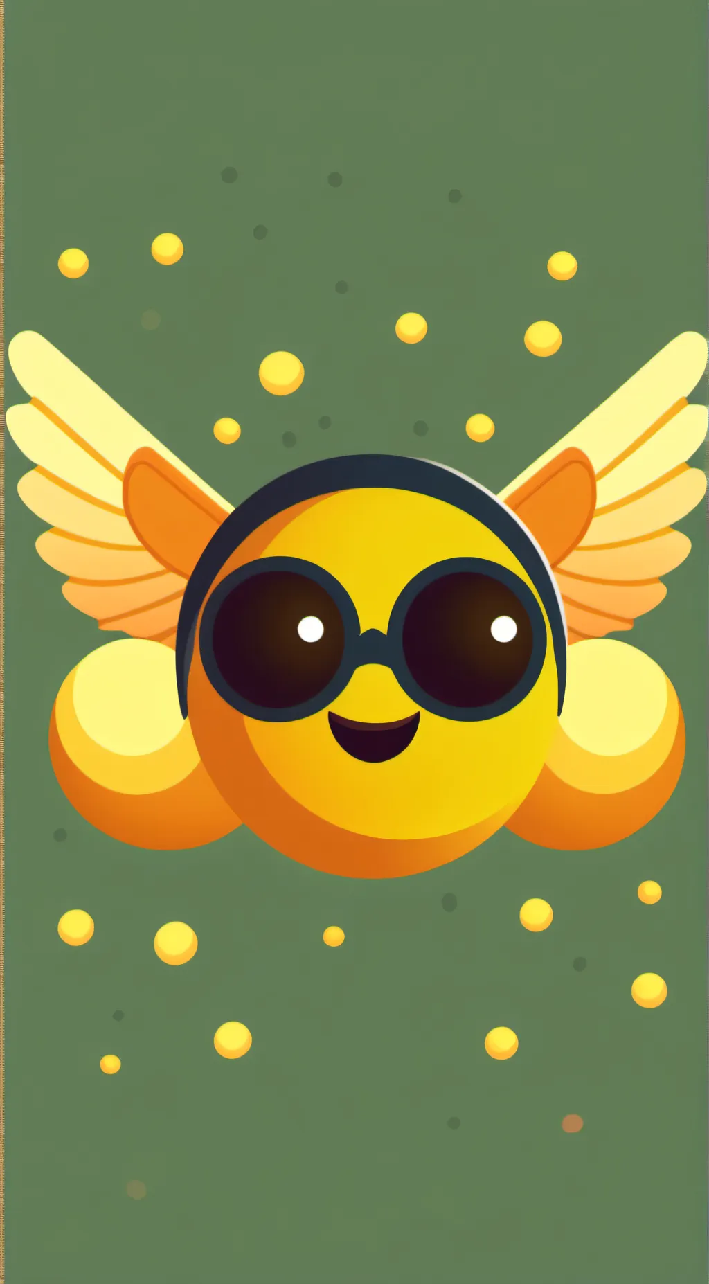 ai character: Flying talkin moji background