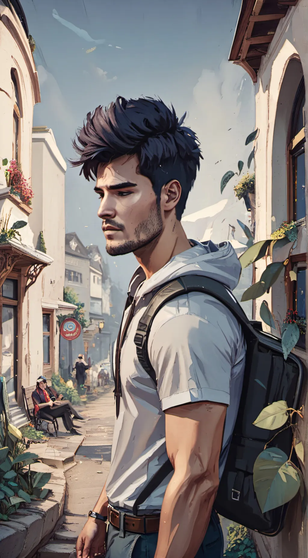 ai character: Jake hot background