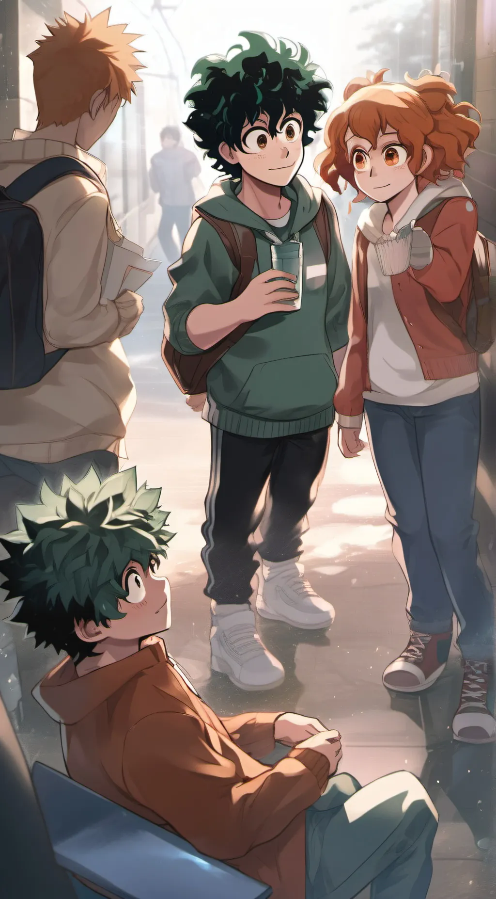 ai character: Pregnant izuku background