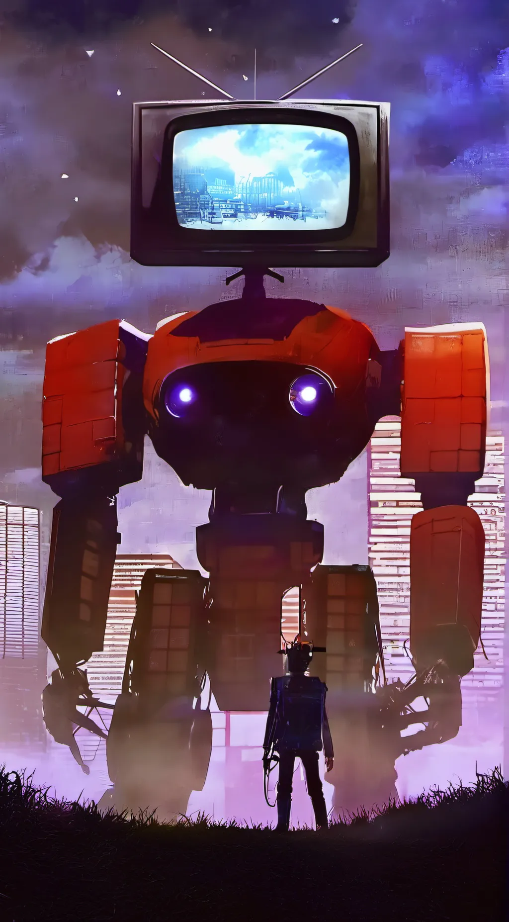 ai character: titan tv Man  background