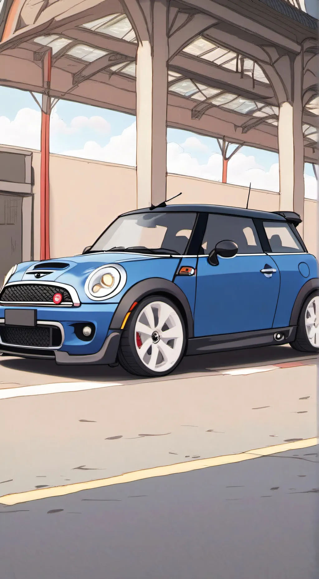 ai character: R56 MiniCooper JCW background