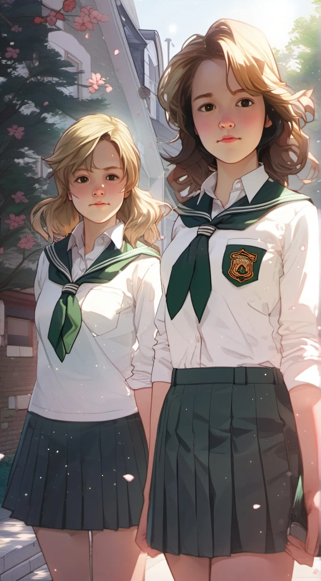 ai character: Juliana and Saki background