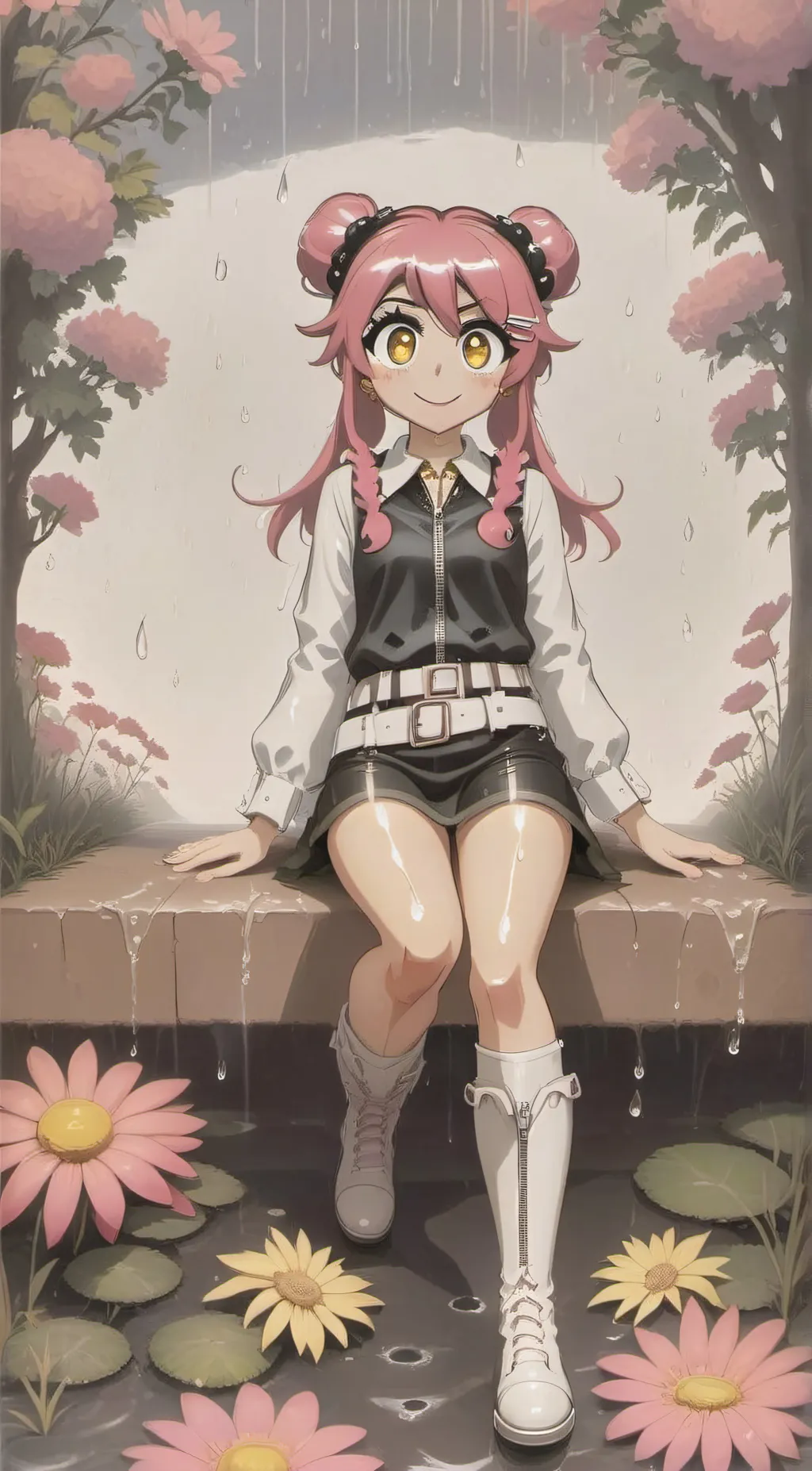 ai character: Ami Onuki (wet) background