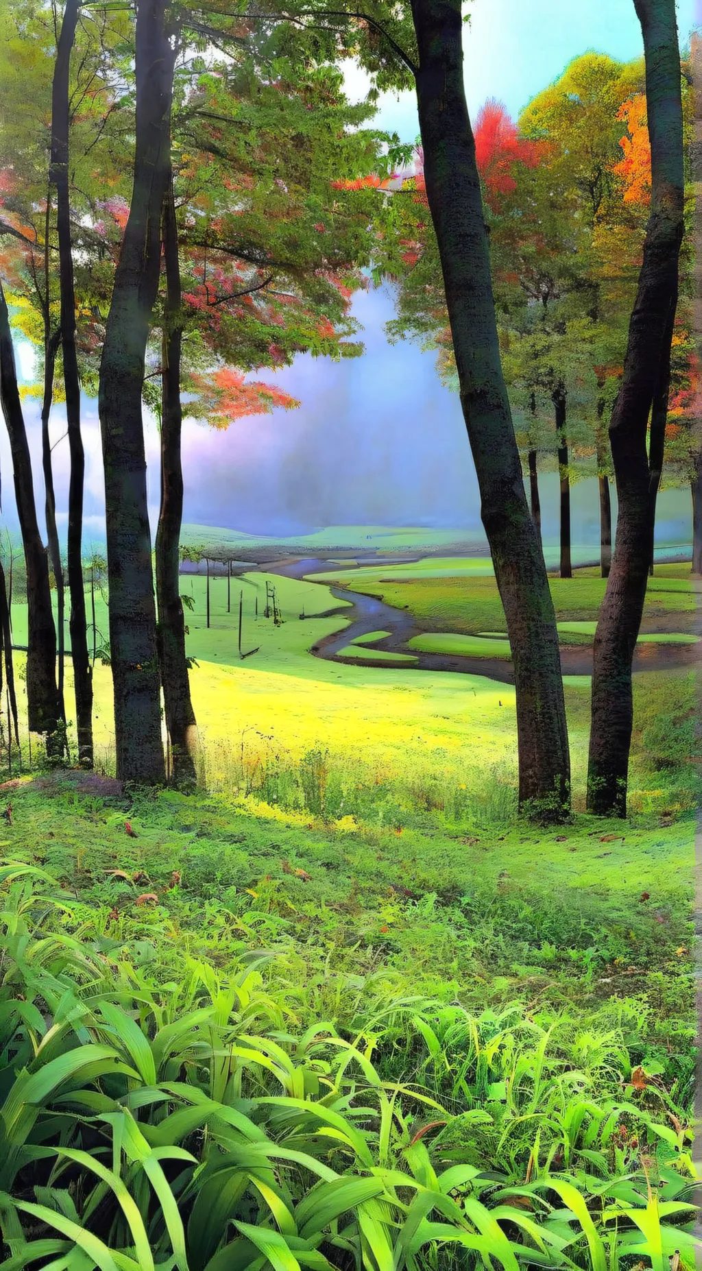 ai character: Grass background