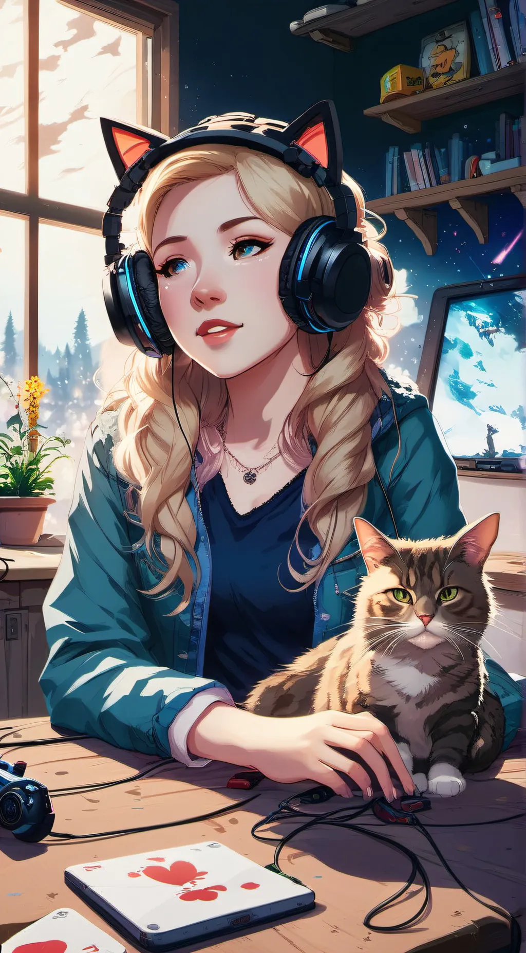 ai character: anna the gamergirl background