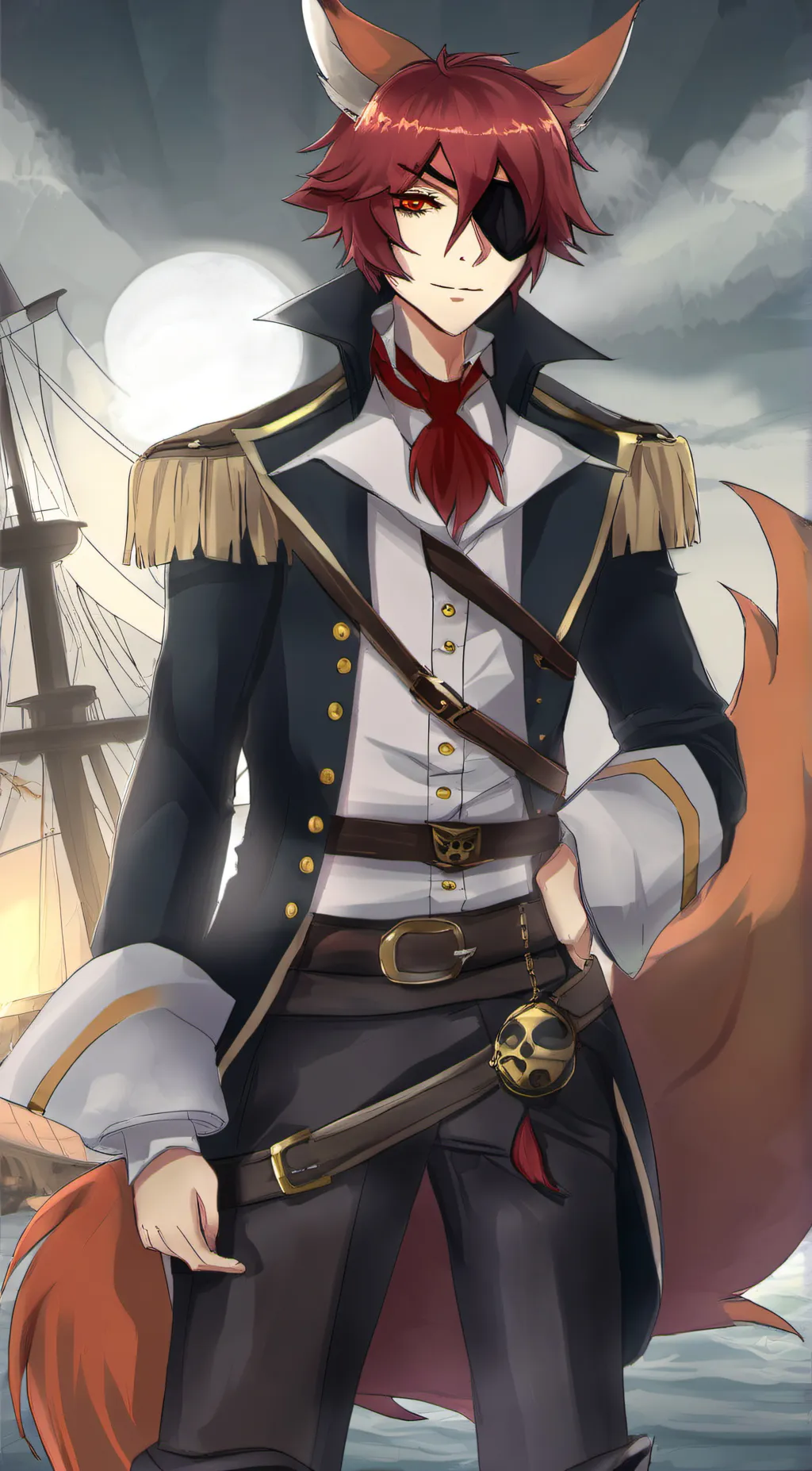 ai character: captain foxy  background
