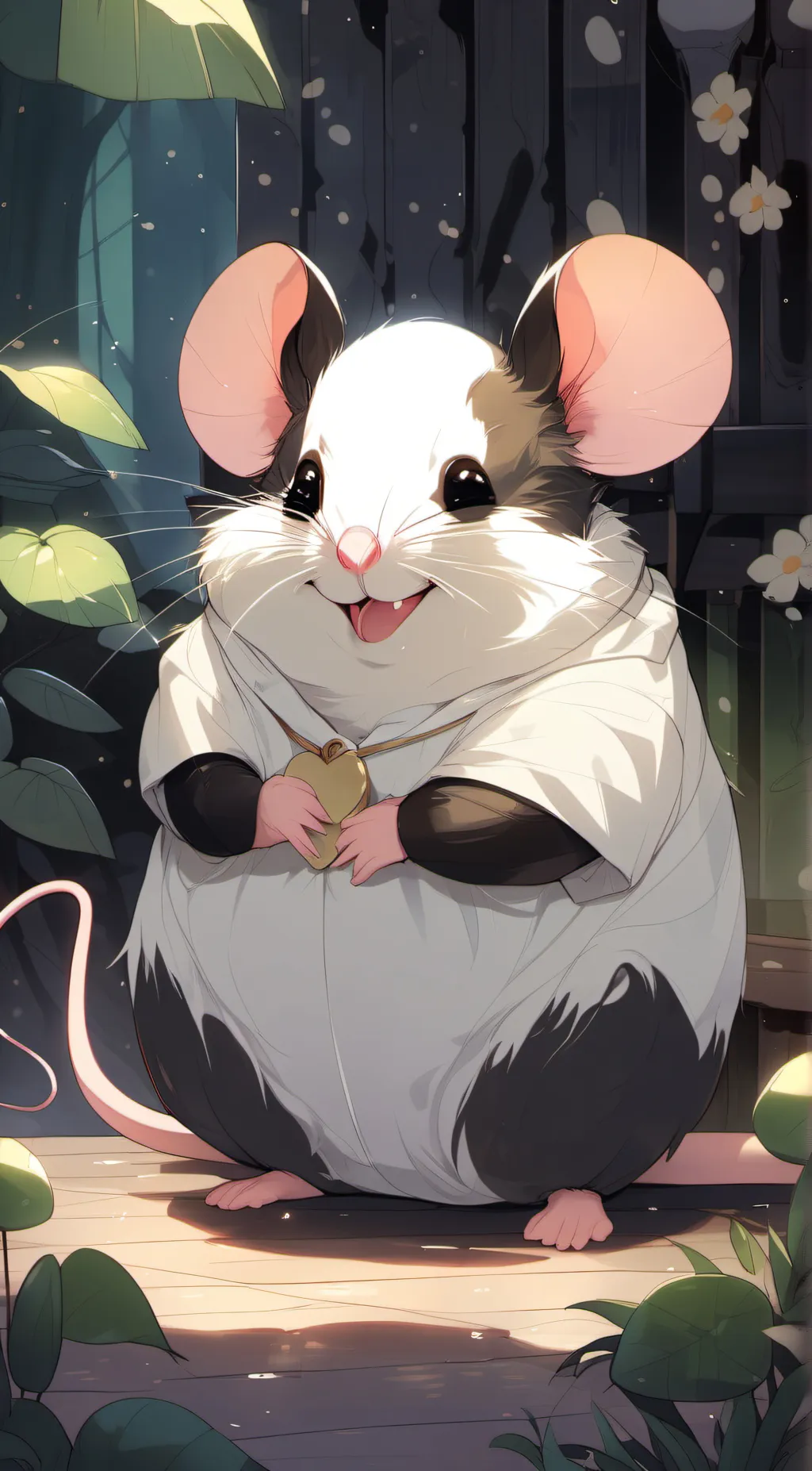 ai character: chubby mouse background