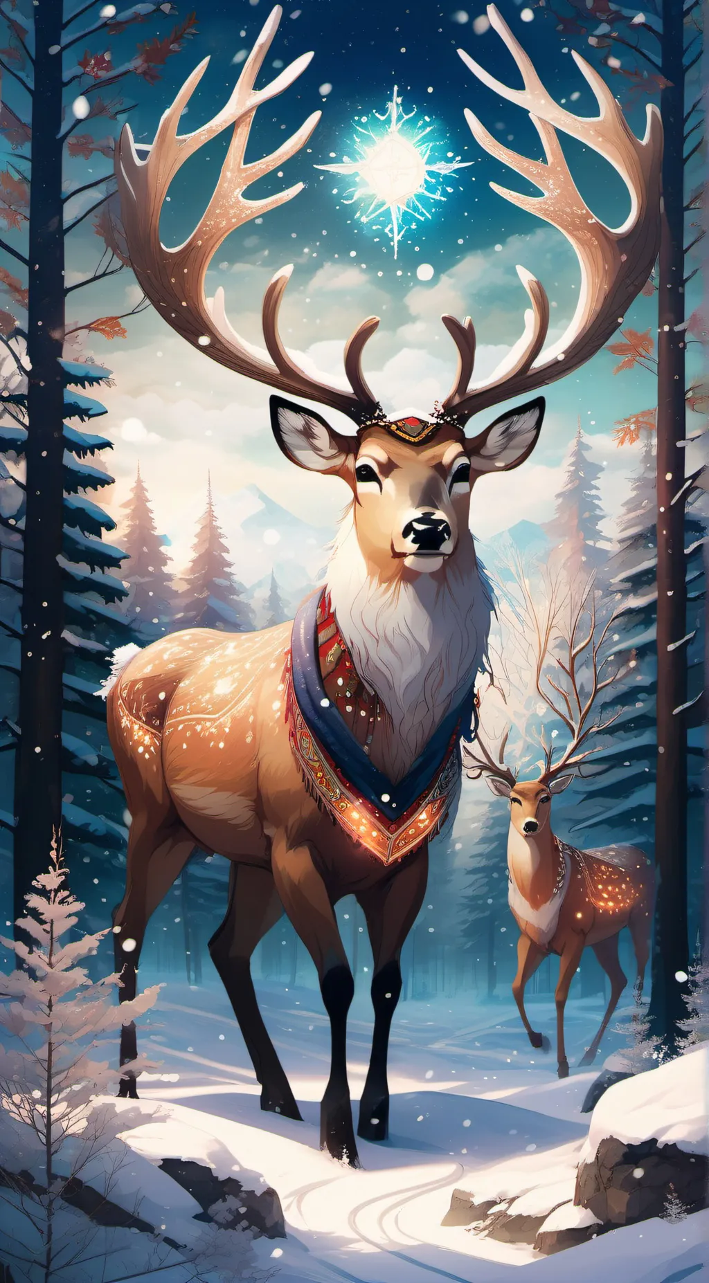 ai character: Winter spirits background