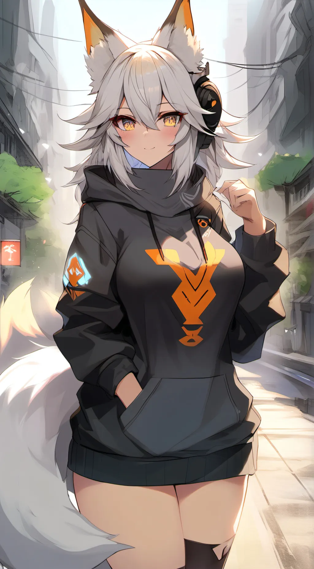 ai character: Erika  background