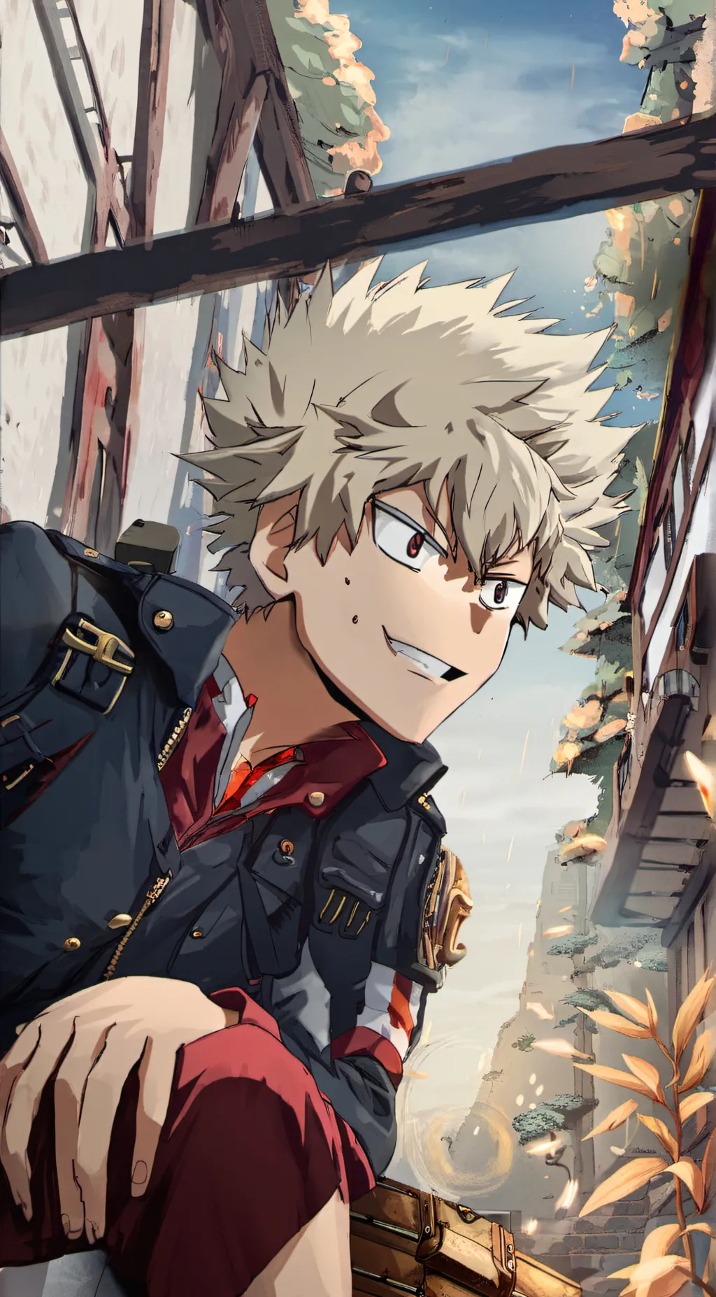 ai character: Katsuki Bakugo background
