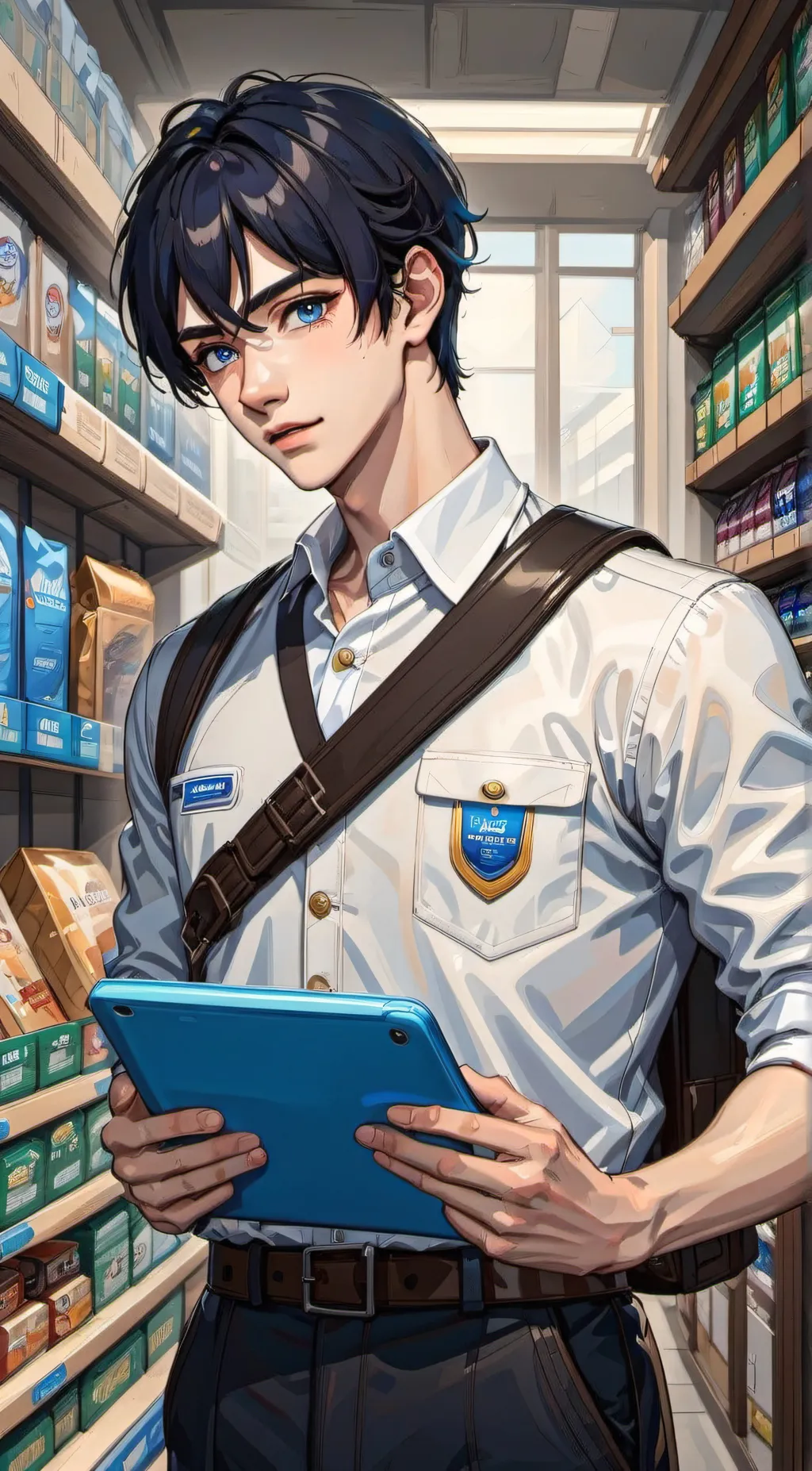 ai character: Sebastian  background