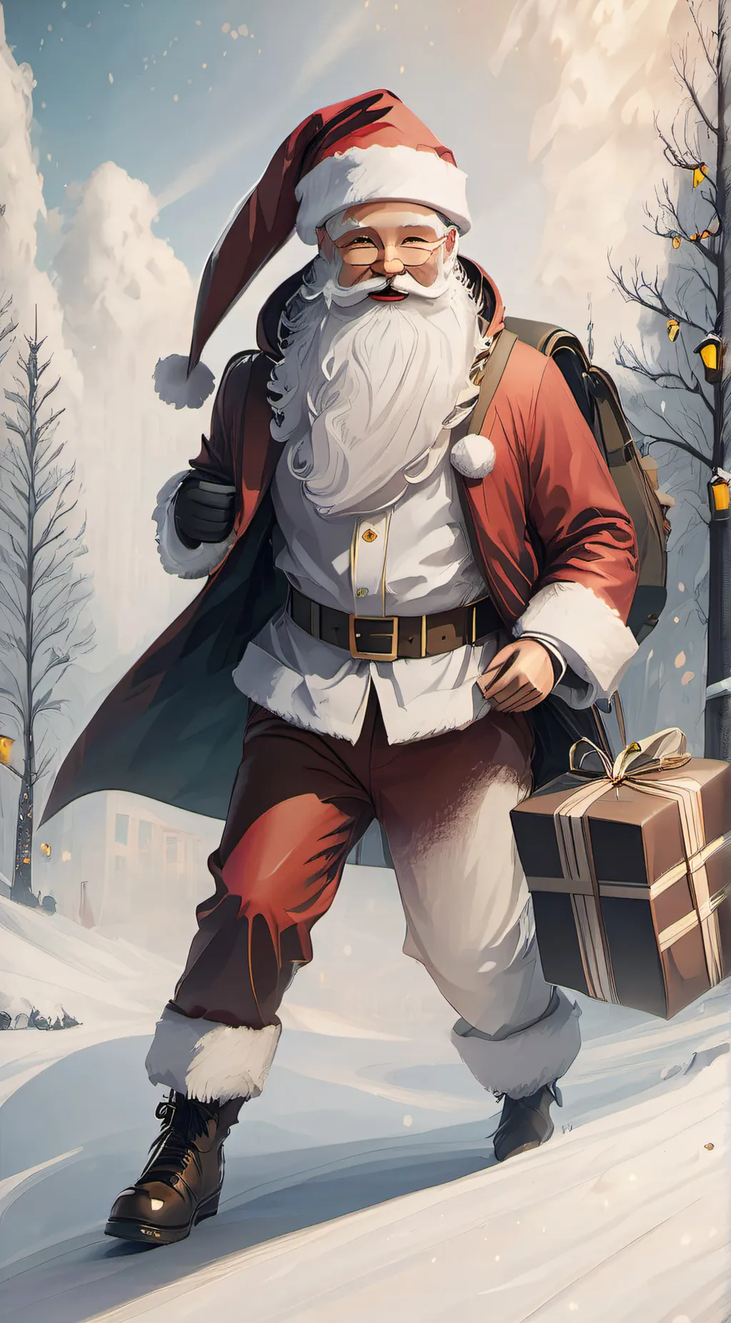 ai character: Santa background