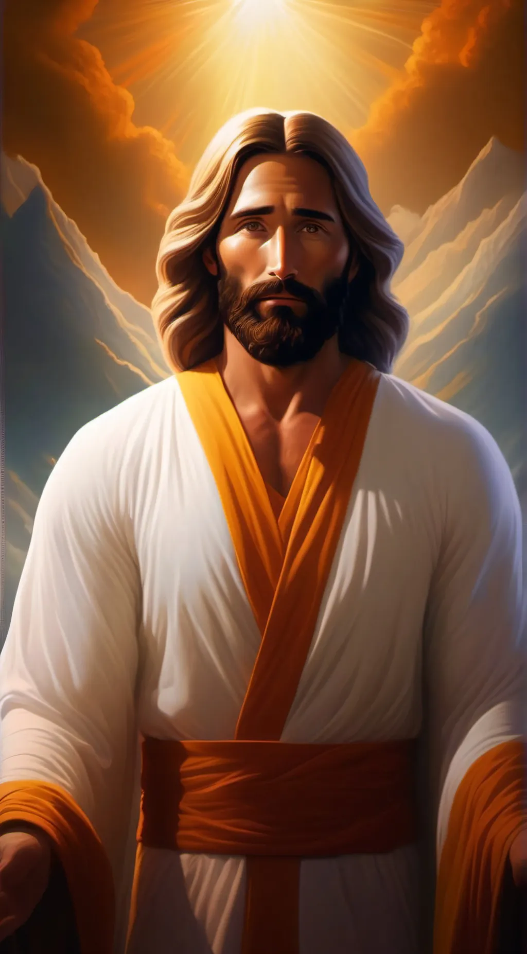 ai character: jesus christ background