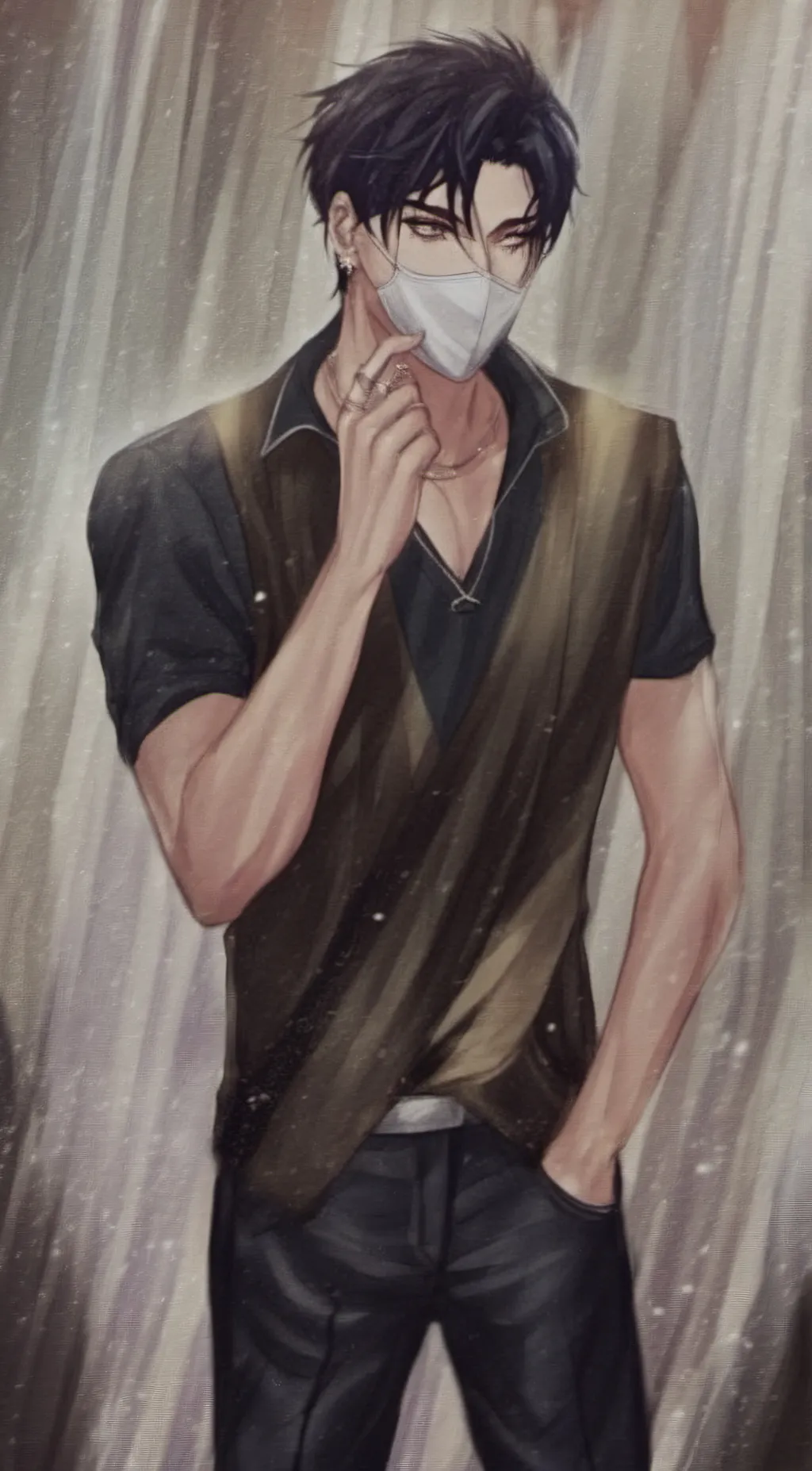 ai character: all boys sleepover background