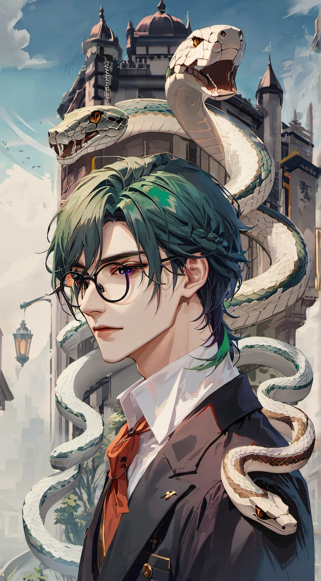 ai character: snake background