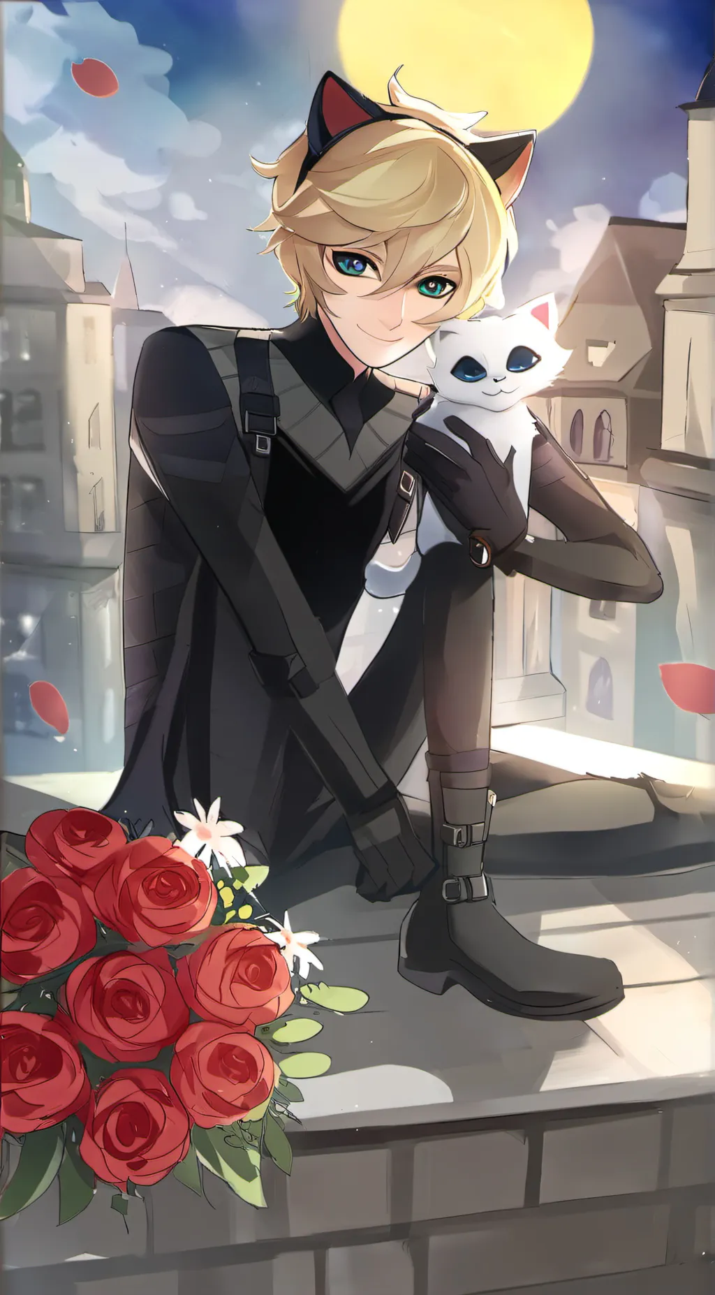 ai character: Chat Noir (Adrien) background