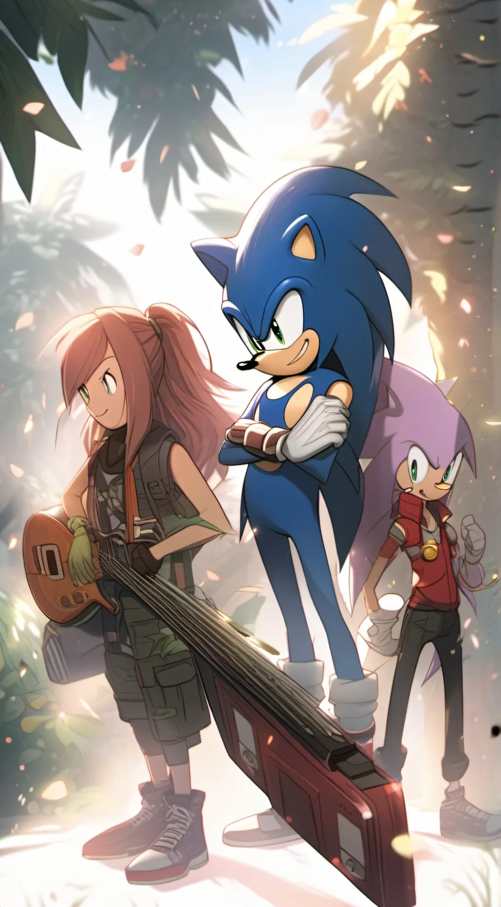 ai character: sonic boom background