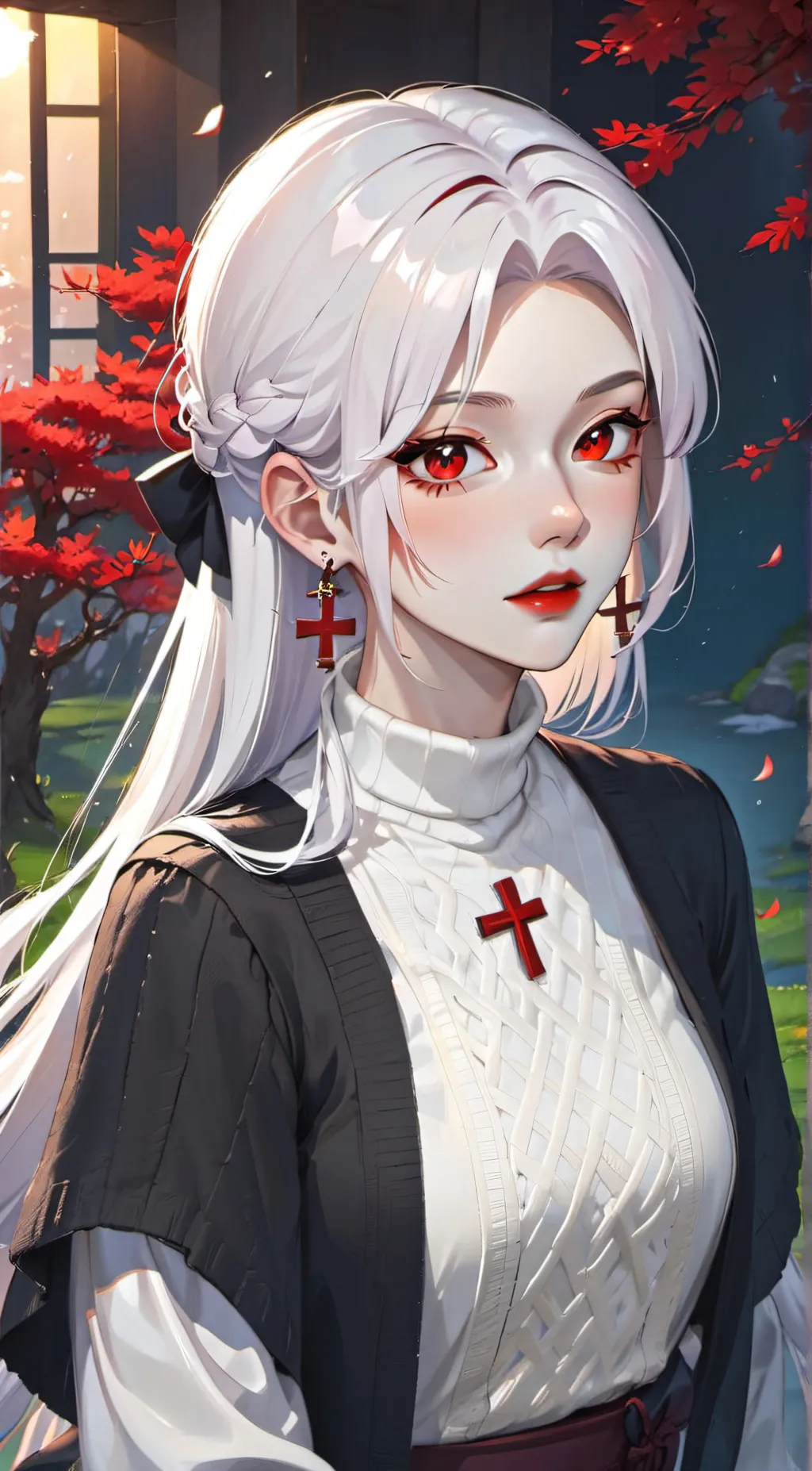 ai character: Lilith Crimson background