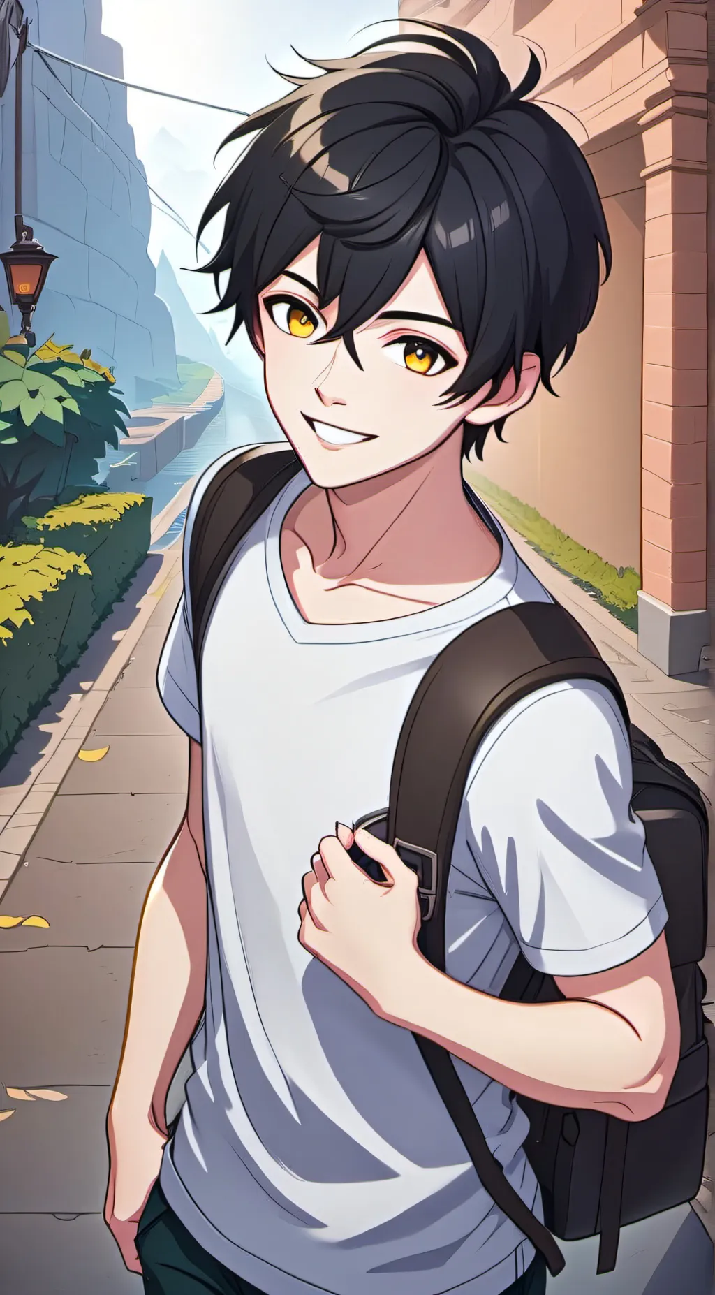 ai character: BOY background